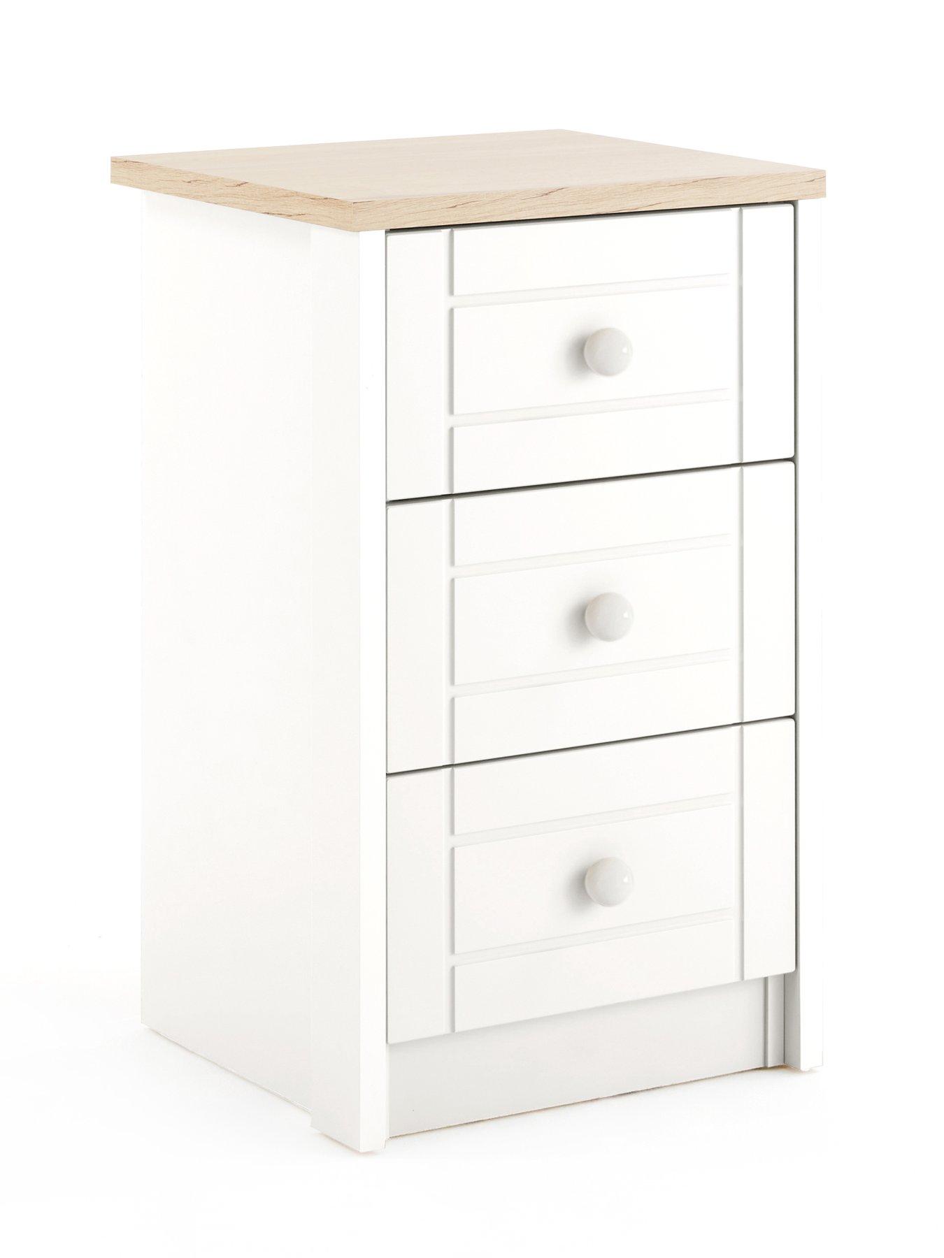  image of one-call-alderley-ready-assembled-bedroom-package--3-door-wardrobe-5-drawer-chest-amp-2-x-bedside-cabinets