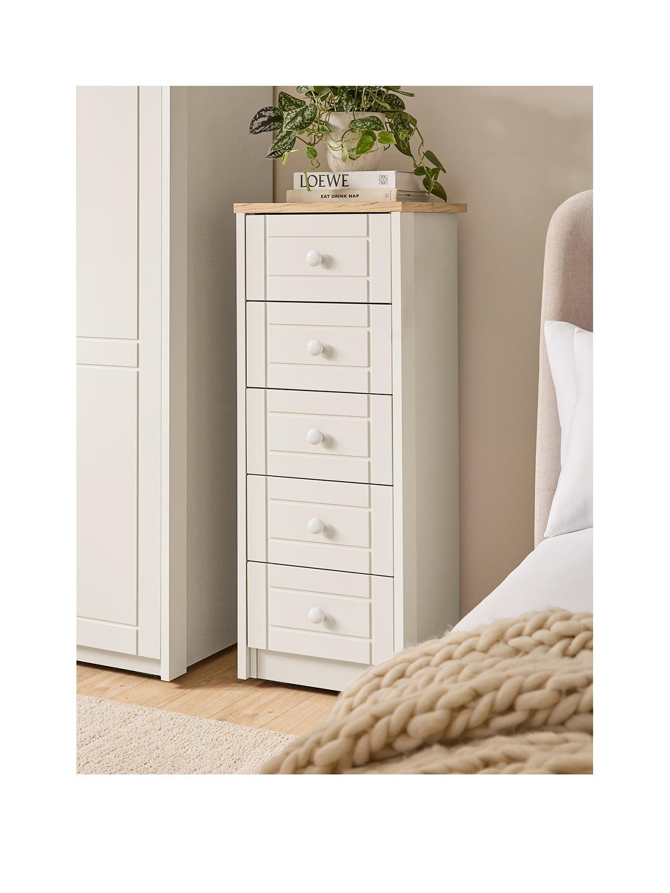 stillFront image of one-call-alderley-5-drawer-narrow-ready-assembled-chest