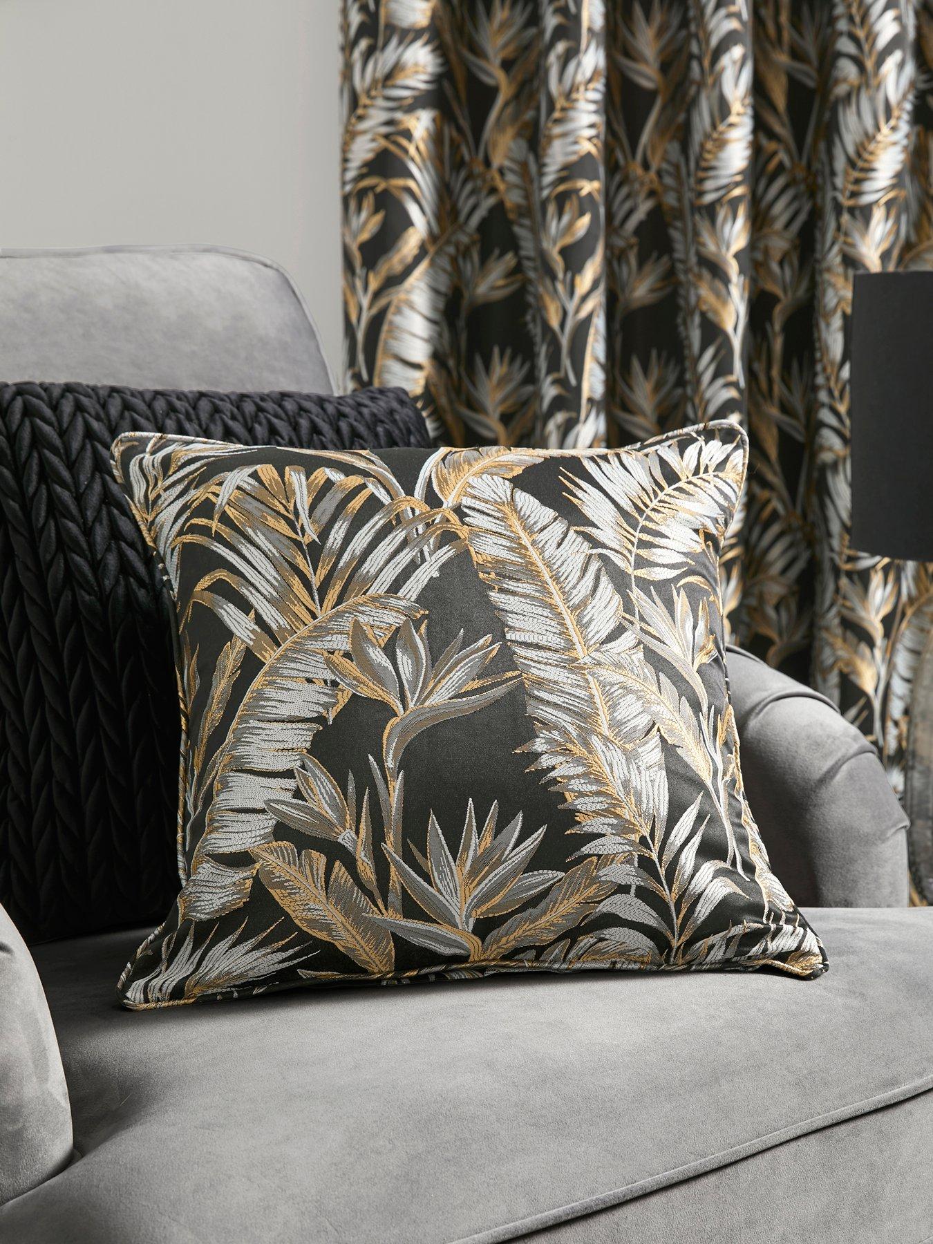 Laurence Llewelyn-Bowen Paradise Palm Filled Cushion- Black
