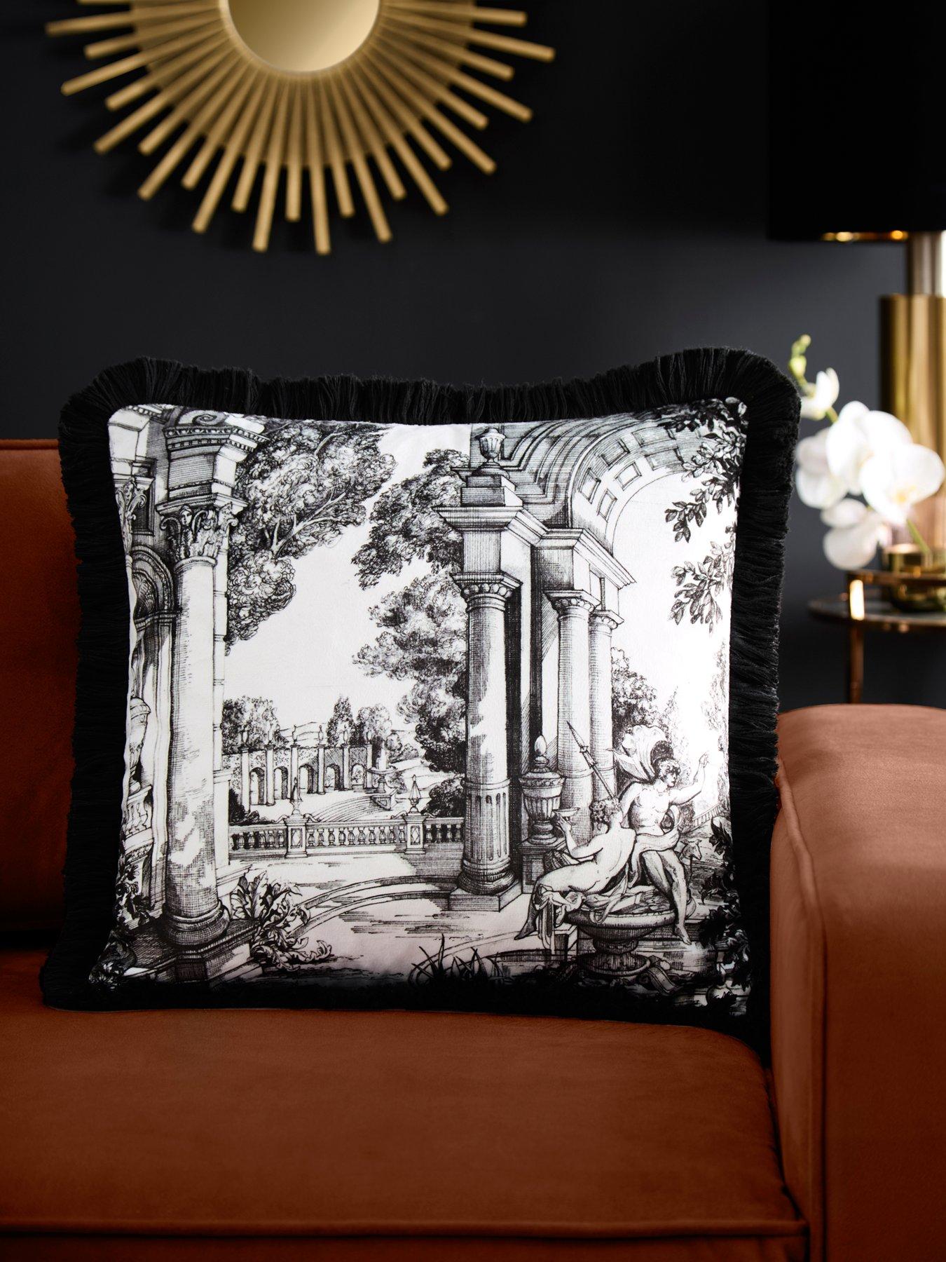 Laurence Llewelyn-Bowen Vista Filled Cushion- Monochrome