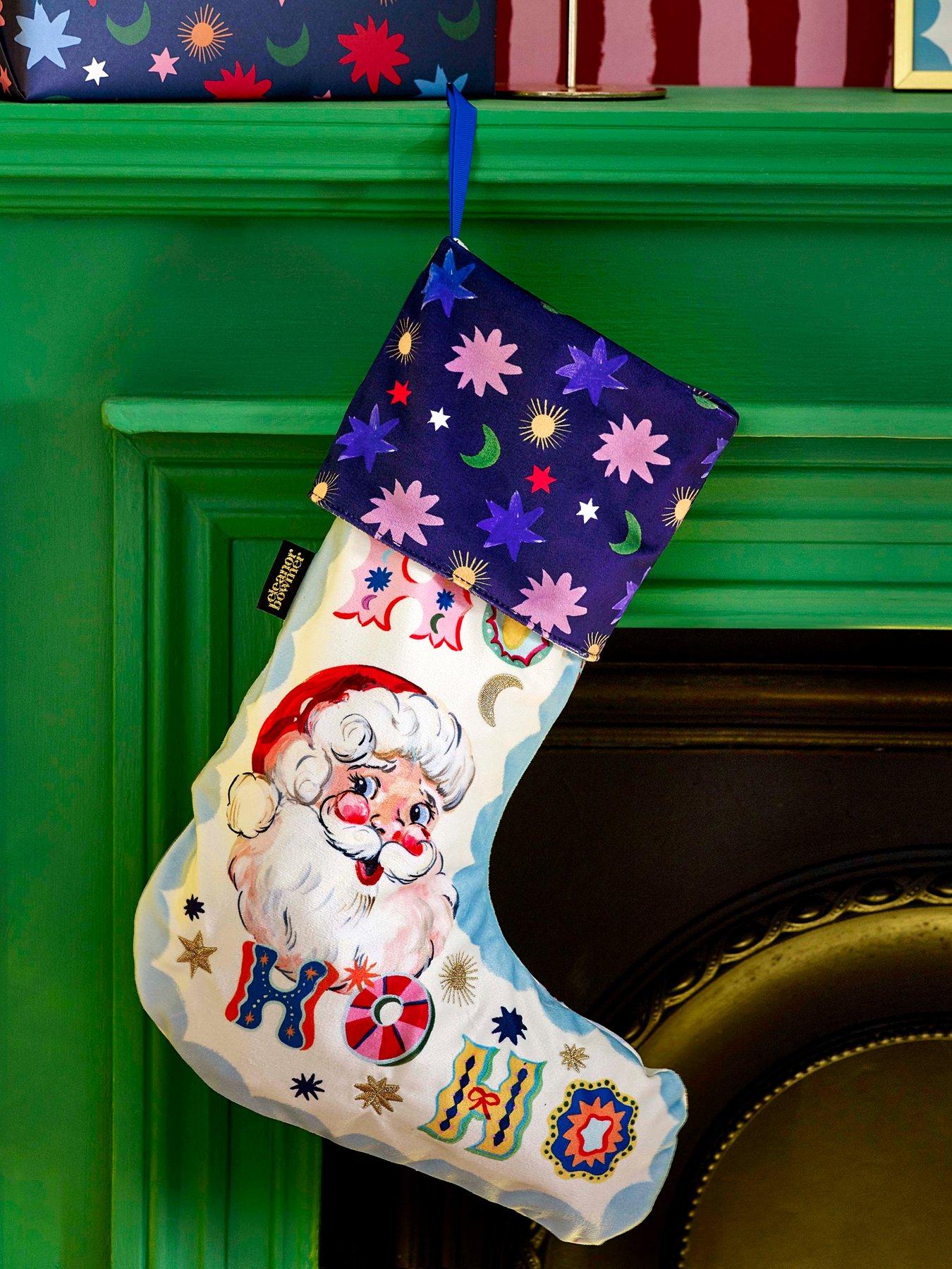 image of eleanor-bowmer-ho-ho-ho-velvet-christmas-stocking