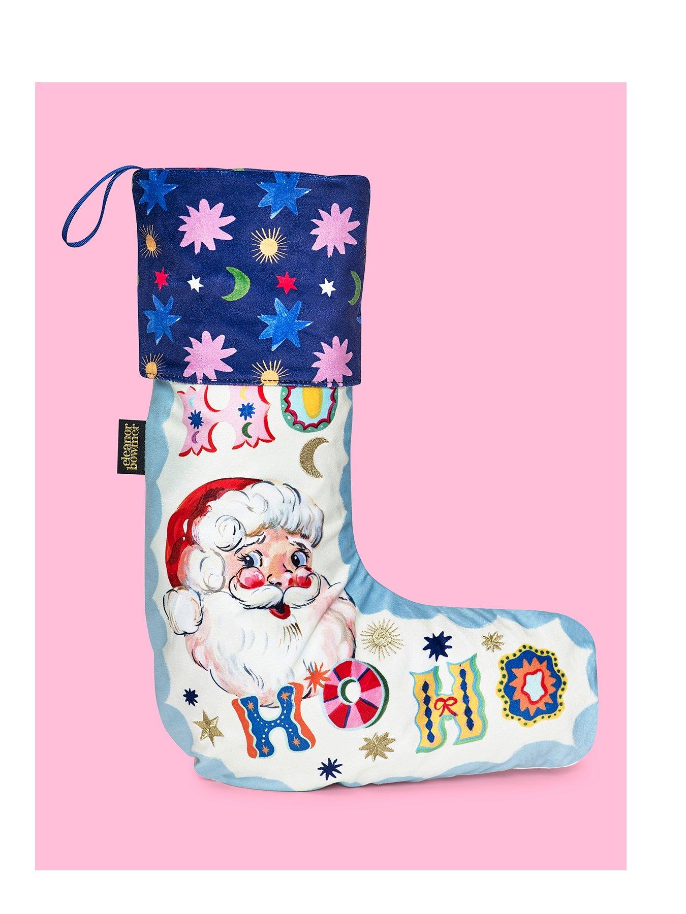  image of eleanor-bowmer-ho-ho-ho-velvet-christmas-stocking
