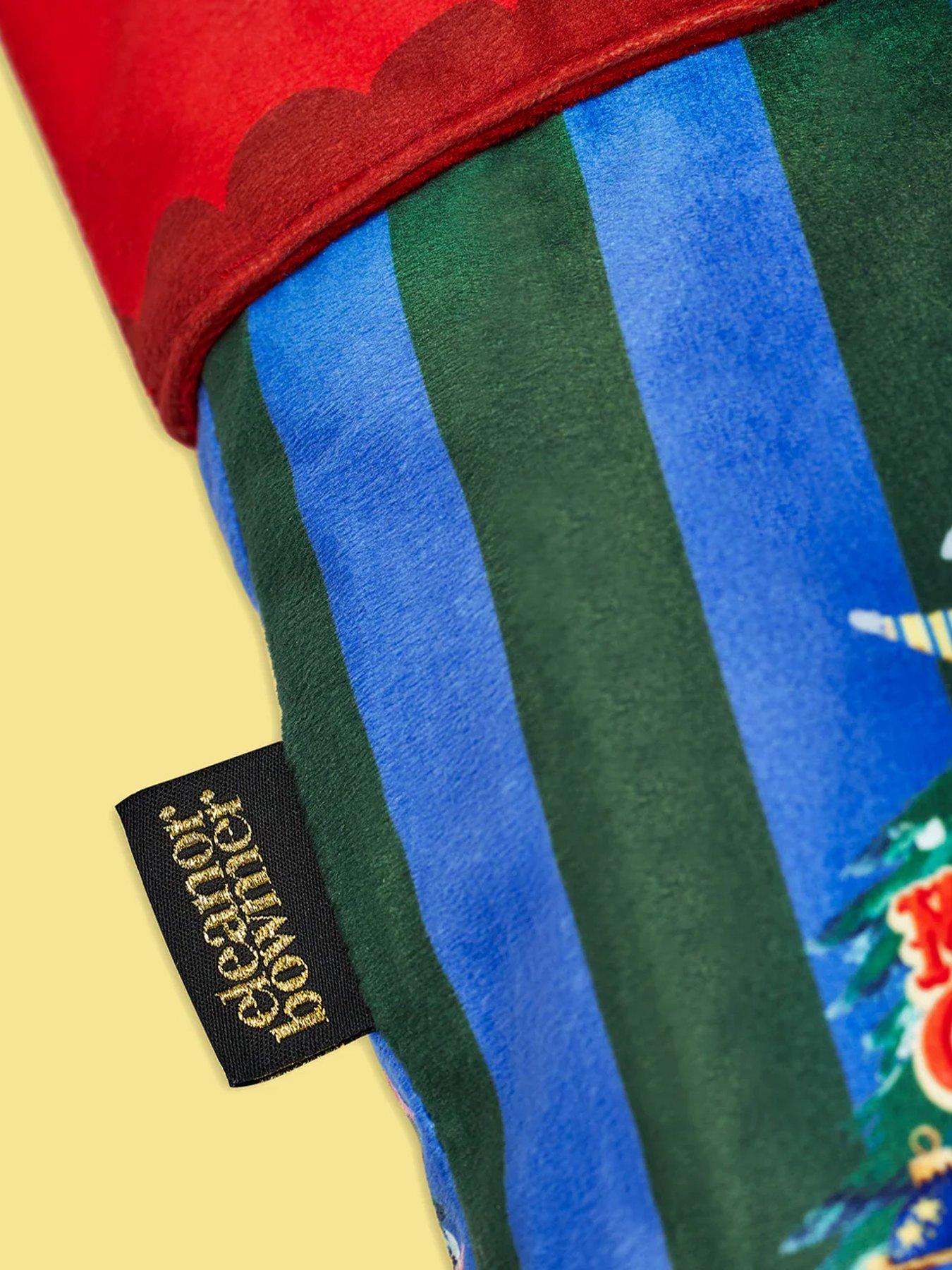  image of eleanor-bowmer-christmas-tree-velvet-christmas-stocking-with-embroidery