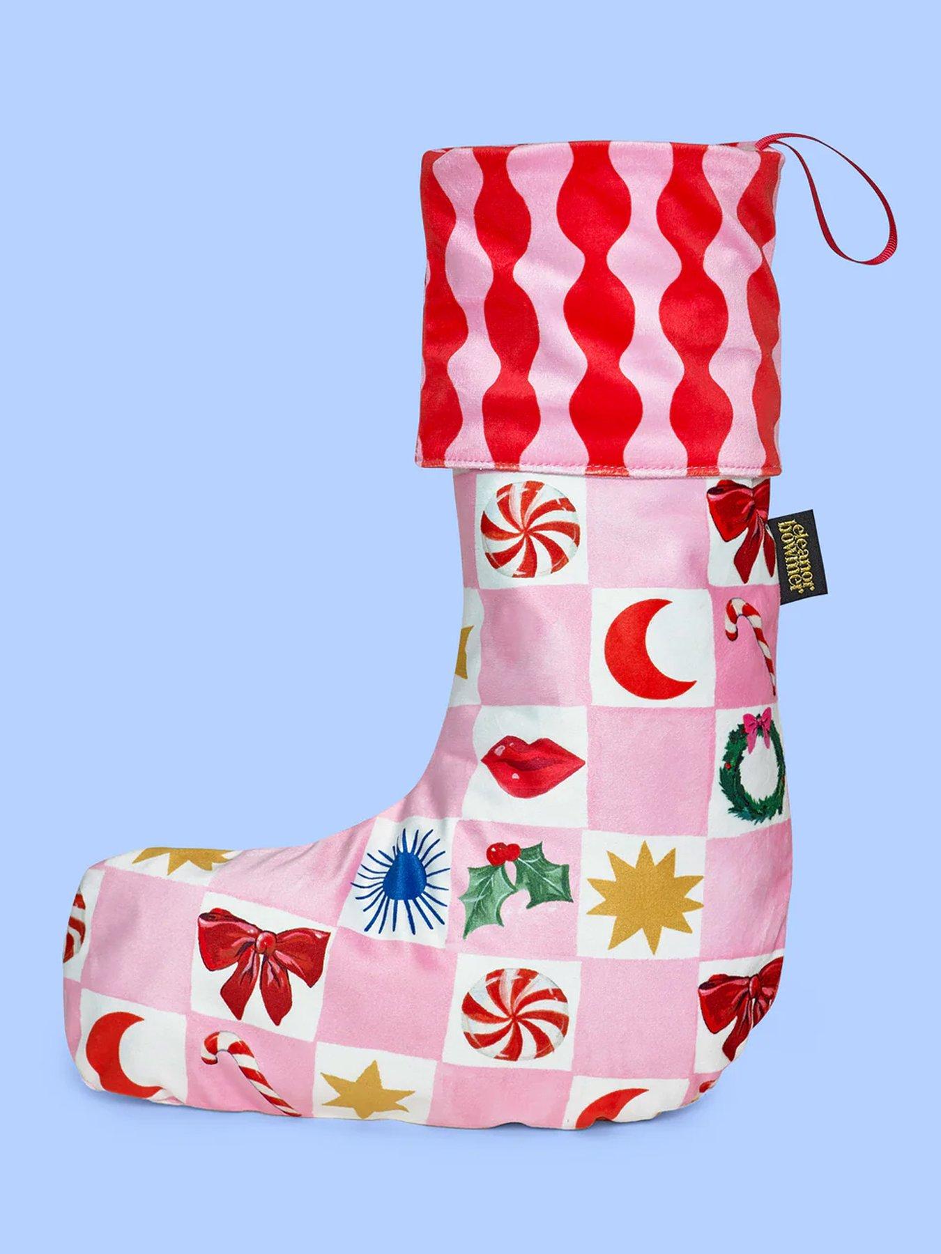 Image 3 of 4 of Eleanor Bowmer Christmas Icons Velvet Christmas Stocking with Embroidery