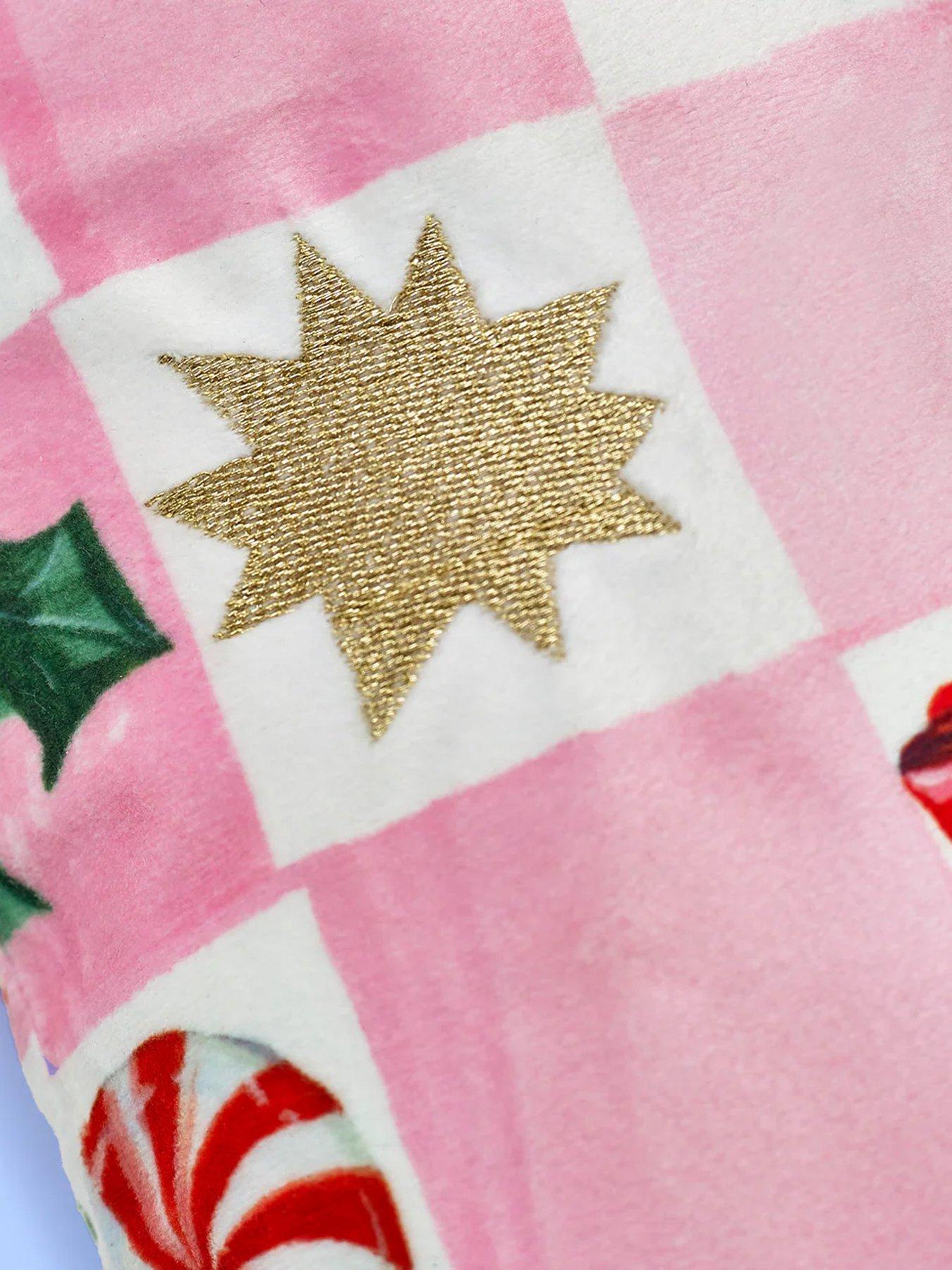 Image 4 of 4 of Eleanor Bowmer Christmas Icons Velvet Christmas Stocking with Embroidery