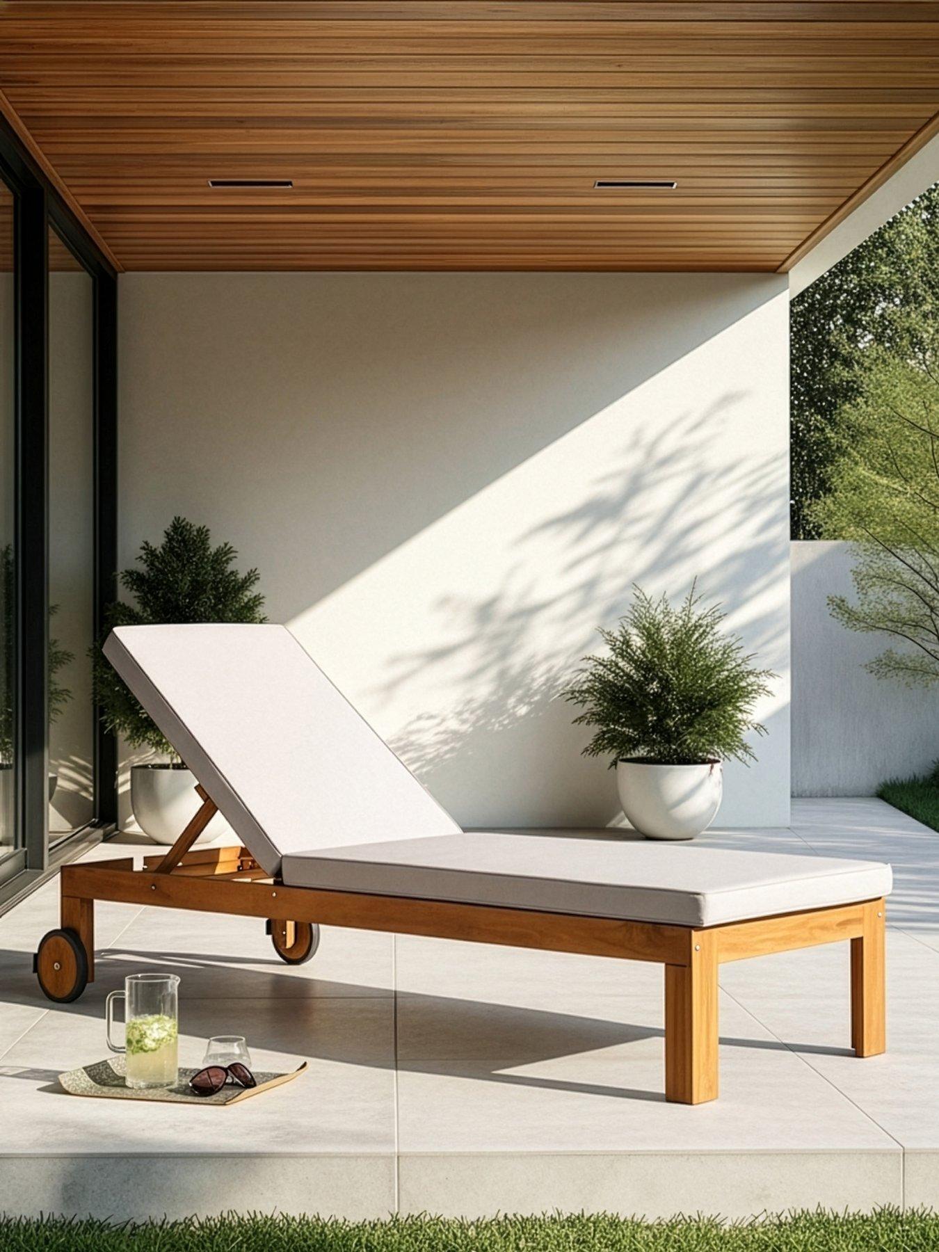 The Very Collection Garden Steamer Chair Wheeled With Cushion