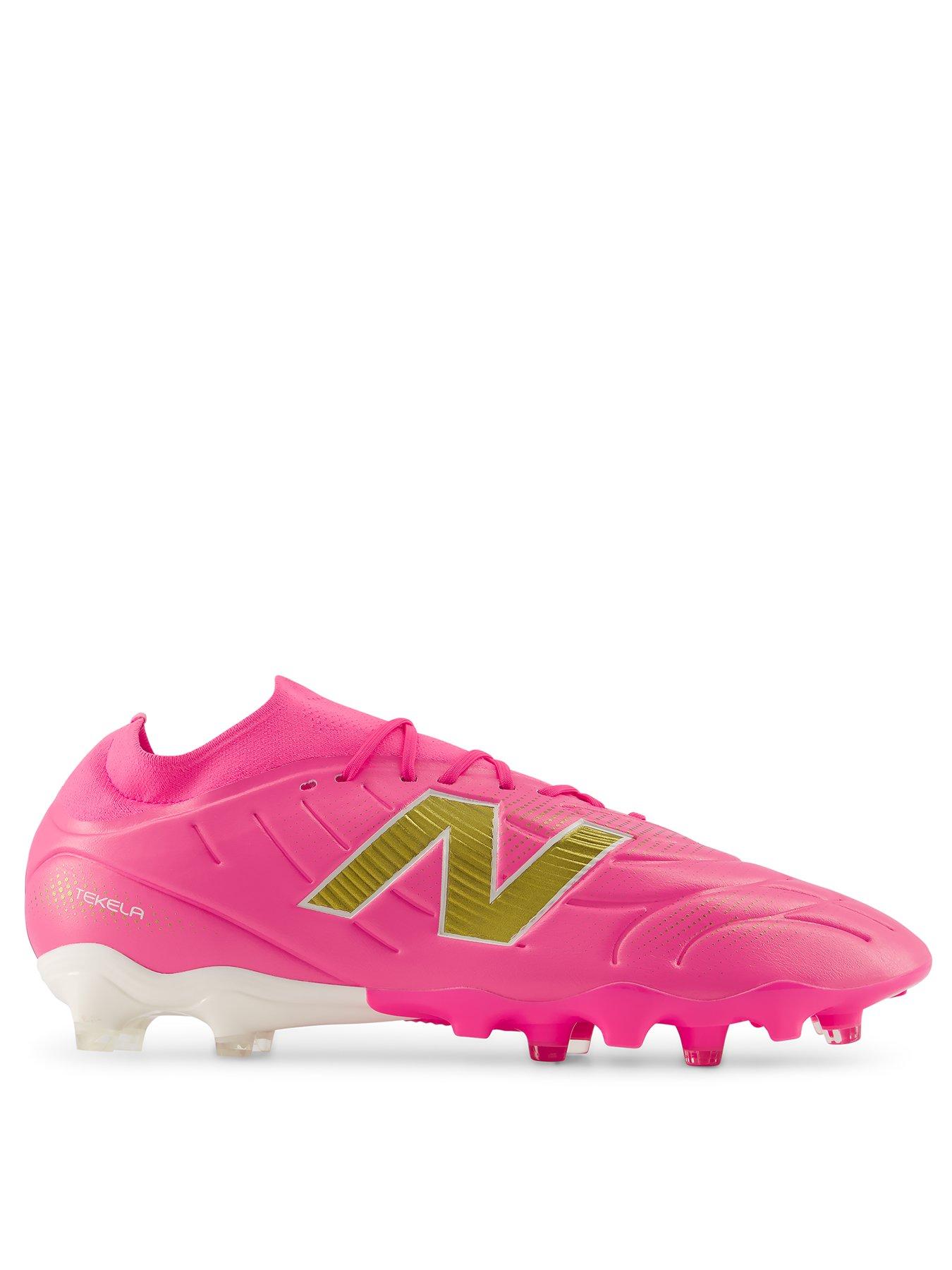New Balance Mens Tekela Academy Firm Ground Football Boots - Pink/Yellow