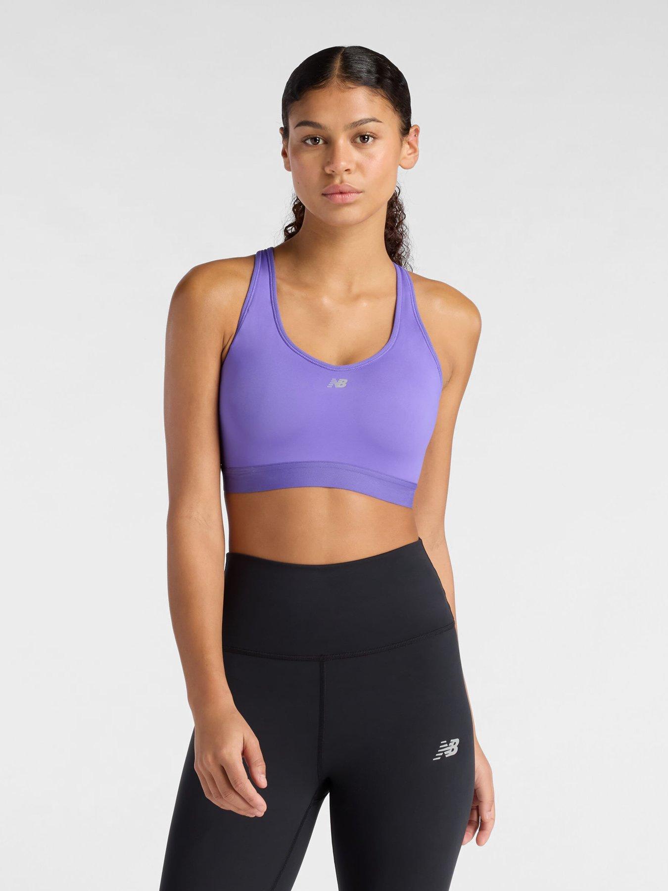 New Balance Womens Running Essential Run Bra - Purple