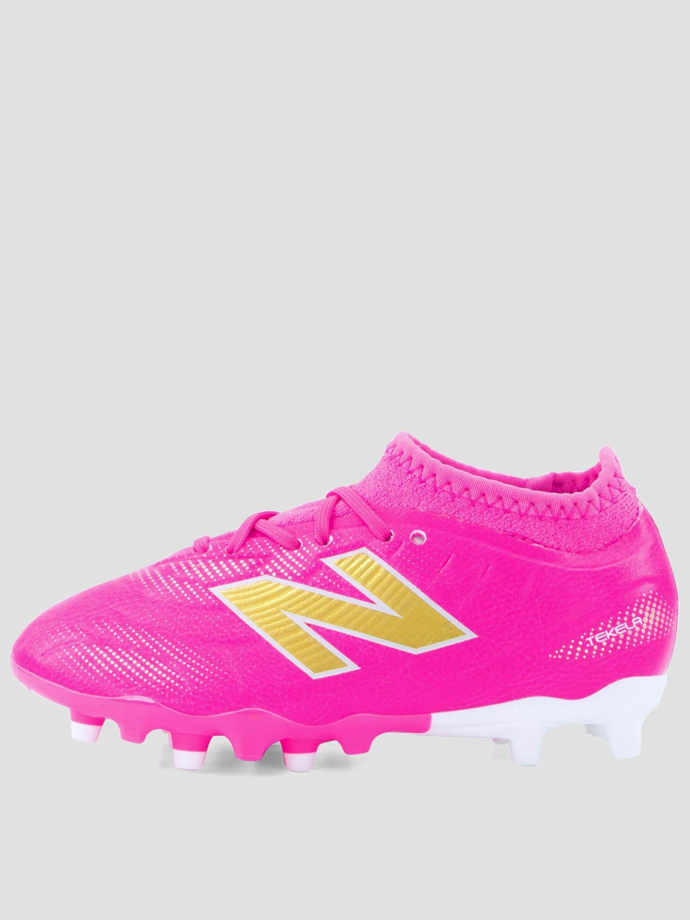 New Balance Junior Tekela Academy Firm Ground Football Boots - Pink