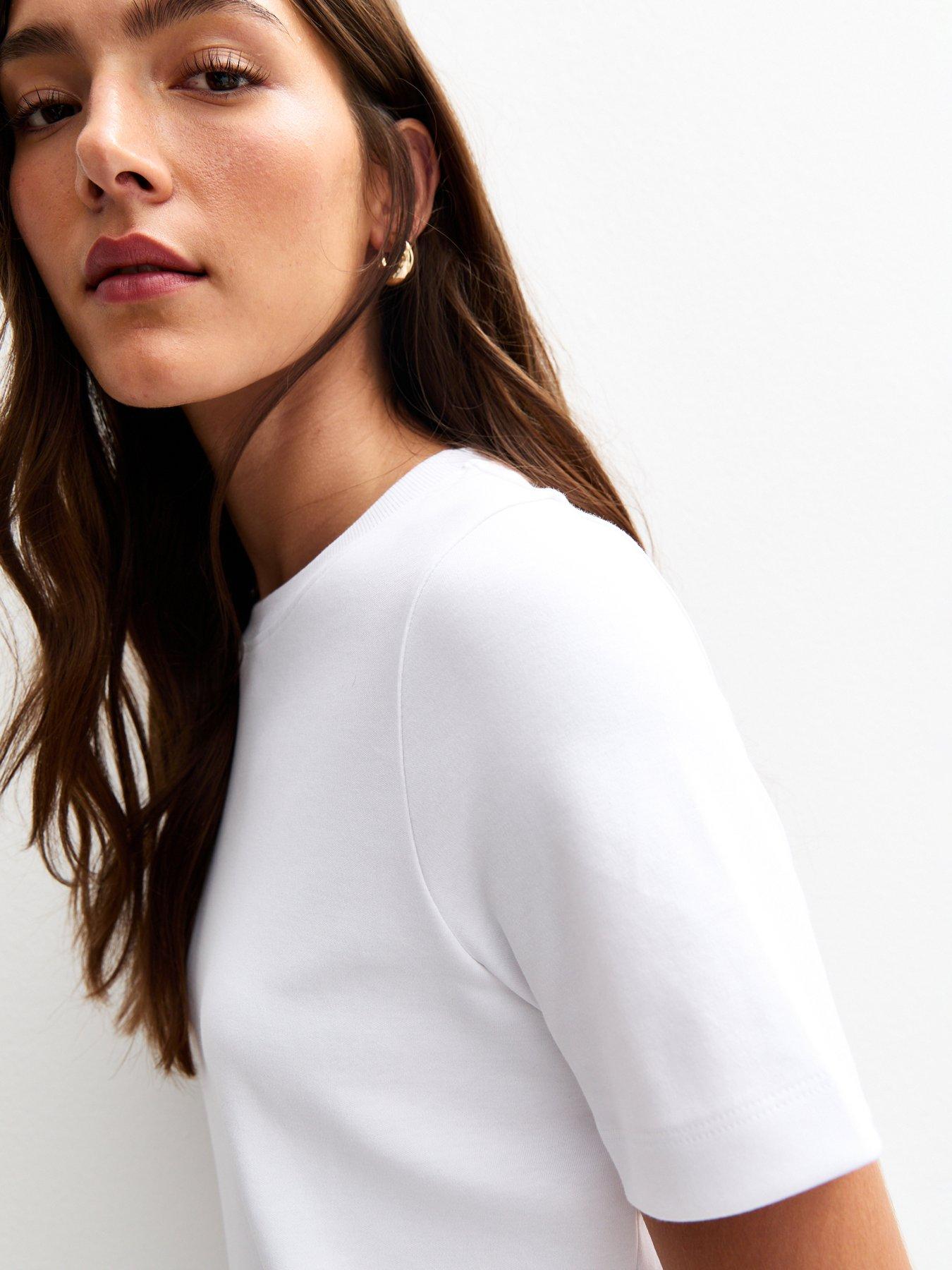  image of new-look-white-premium-heavyweight-cotton-relaxed-t-shirt
