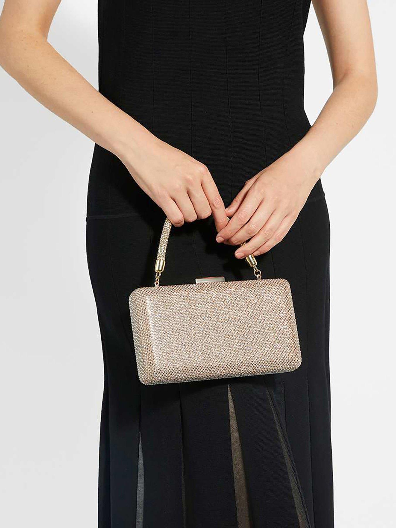 Image 1 of 6 of Dune London Beaut Slim Hard Clutch - Gold