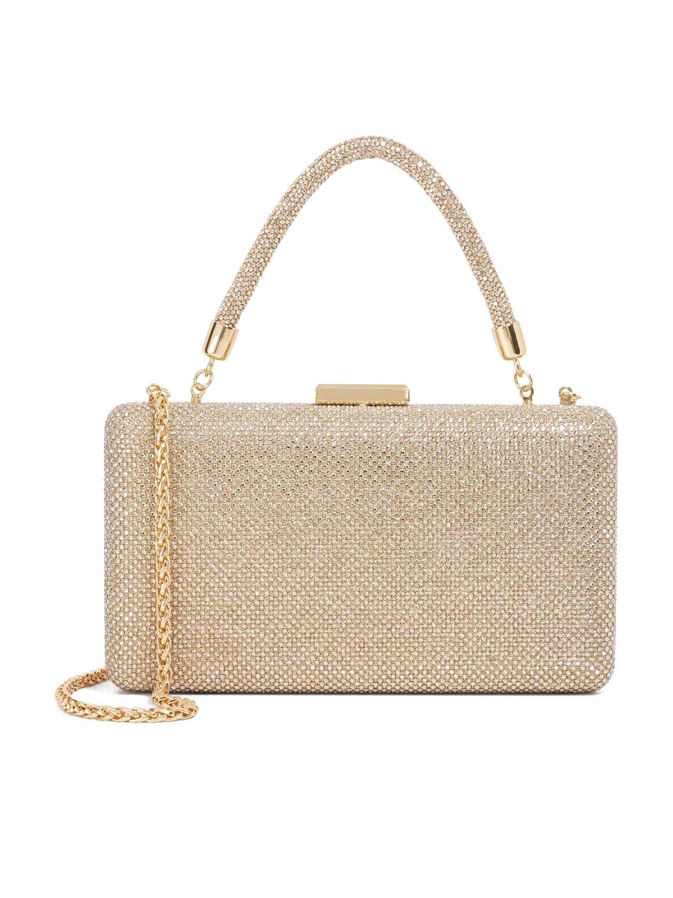 Image 2 of 6 of Dune London Beaut Slim Hard Clutch - Gold