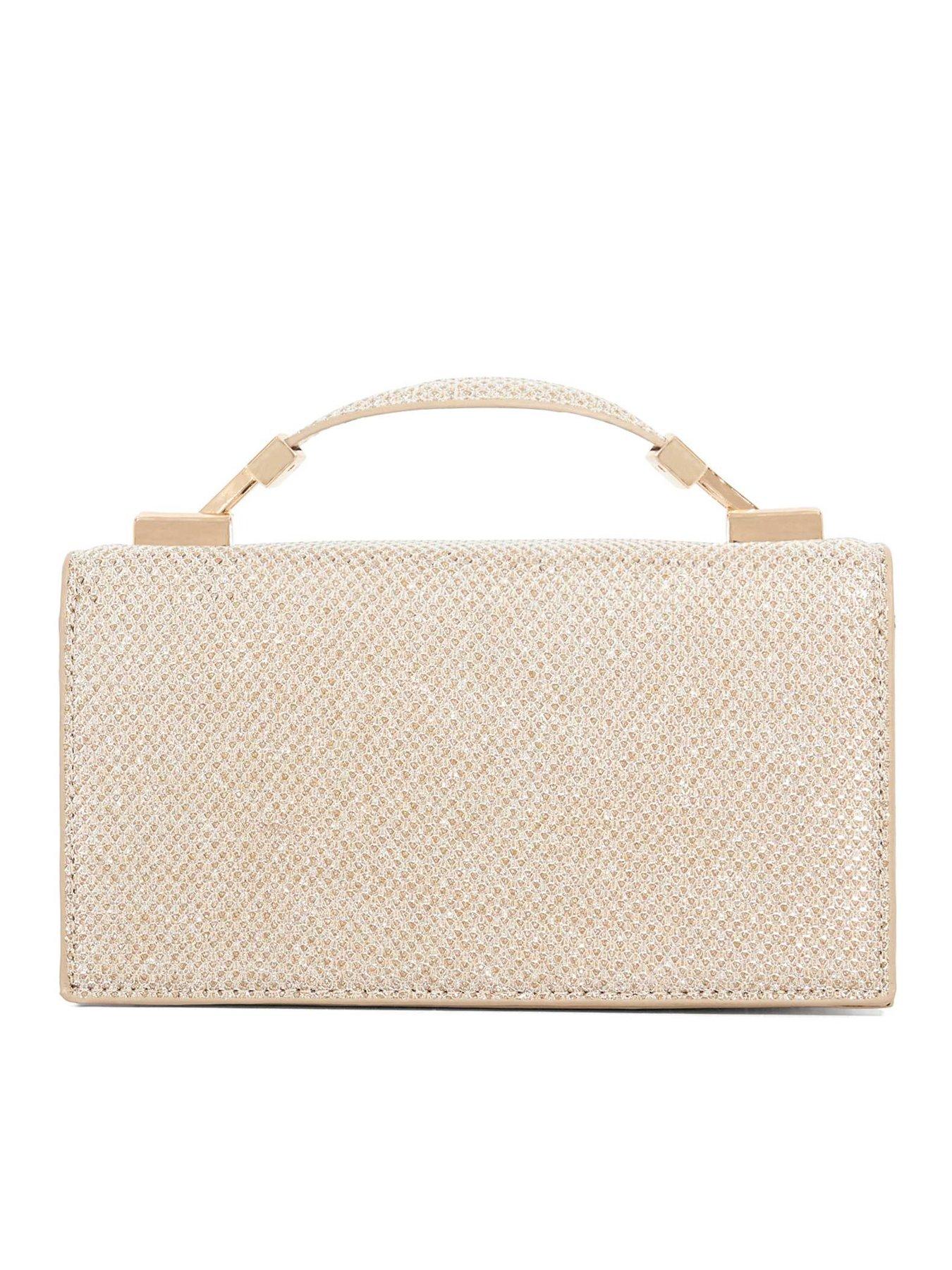  image of dune-london-skilled-top-handle-micro-bag-gold