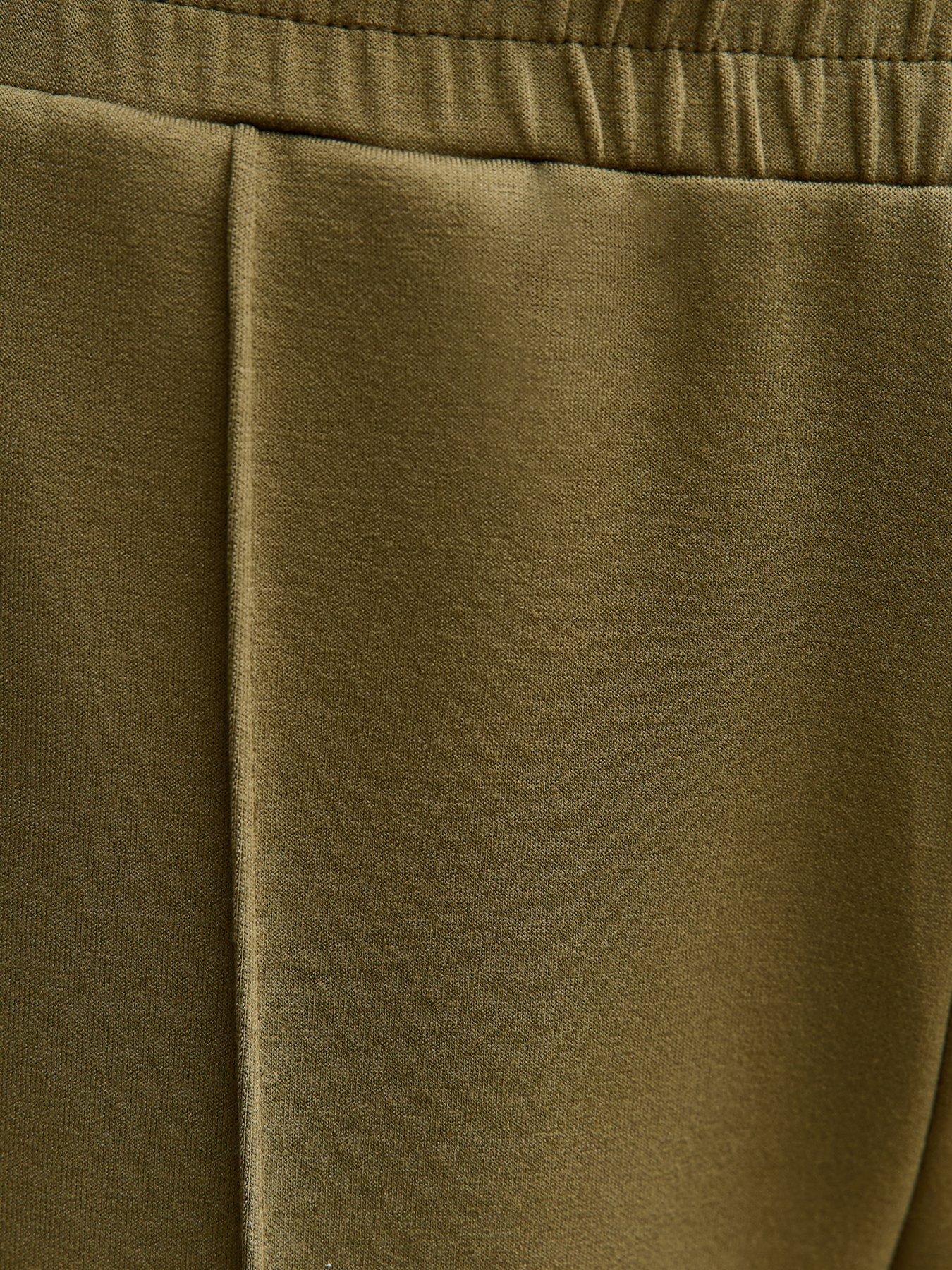  image of new-look-soft-touch-front-seam-joggers-khaki
