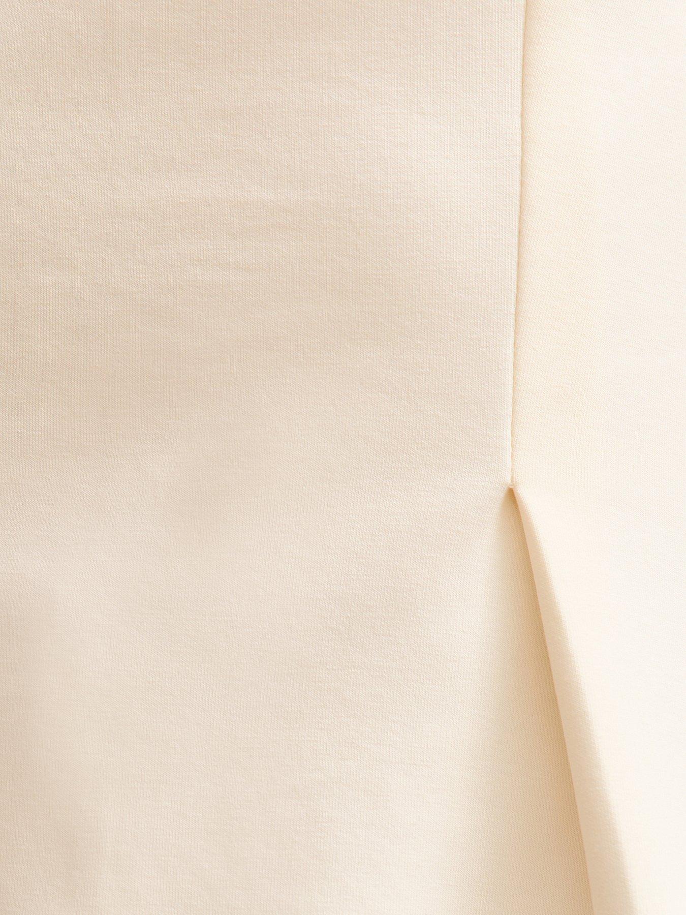  image of new-look-stretch-jersey-ponte-fitted-t-shirt-white