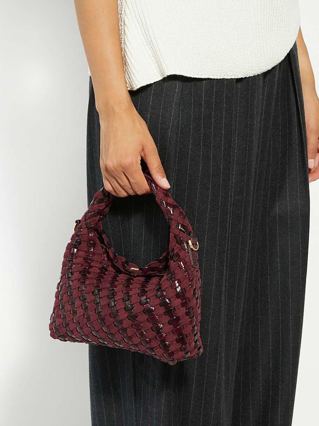 Dune London Dinkydeliberate Mini Woven Slouch Bag - Purple