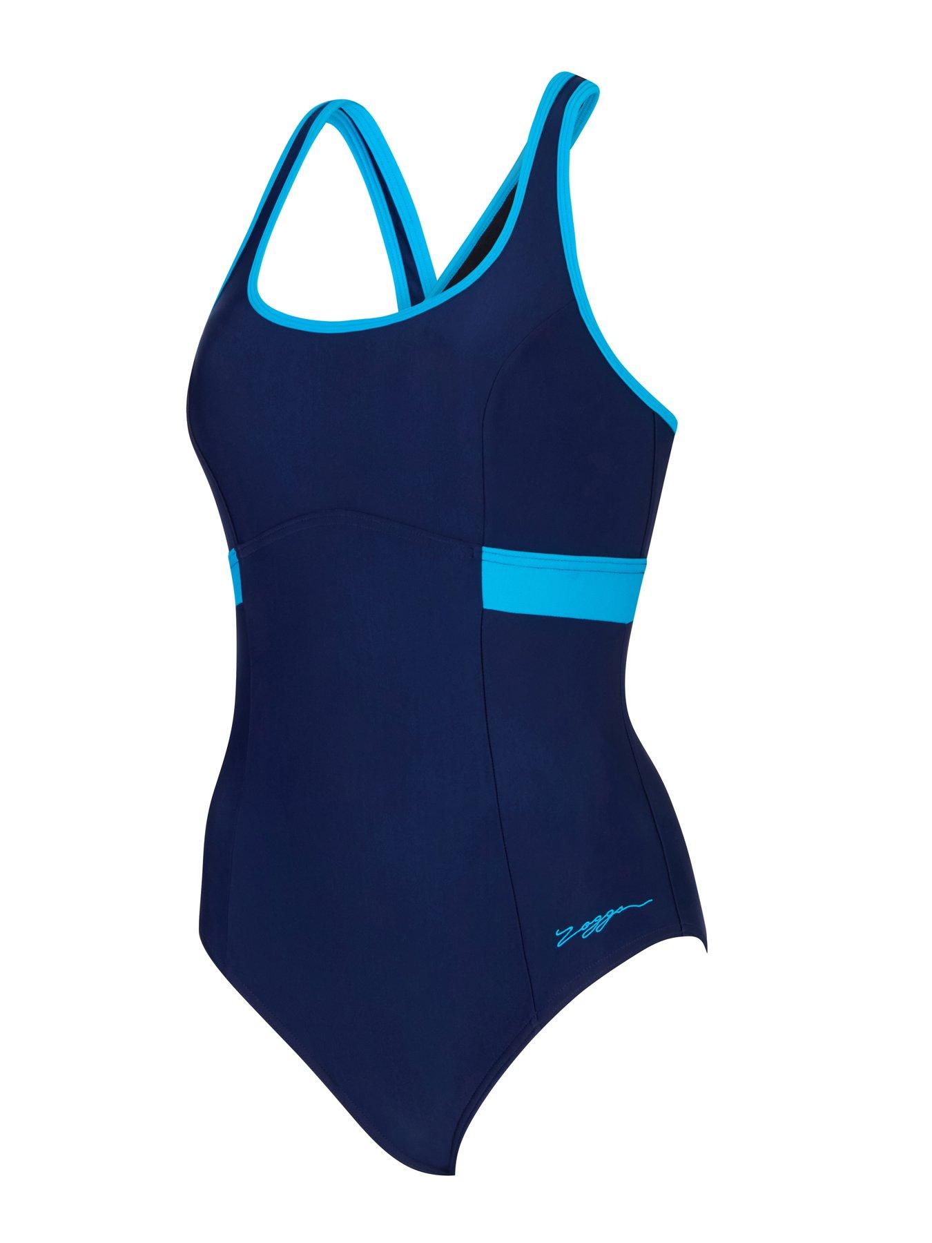 Image 3 of 3 of Zoggs Womens Swim Dakota Crossback Swimsuit - Blue