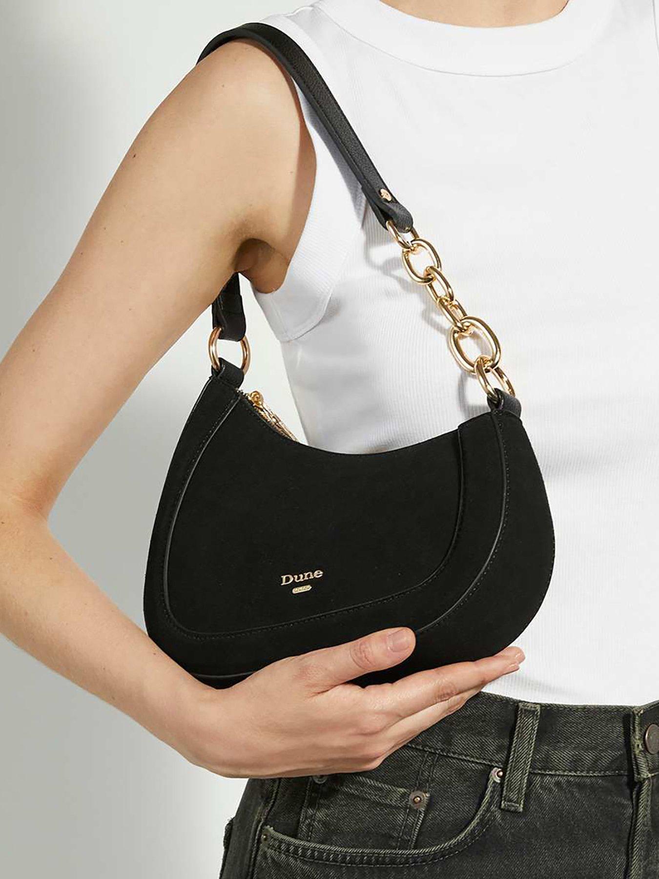 Dune London Direction Small Smart Scoop Shoulder Bag - Black