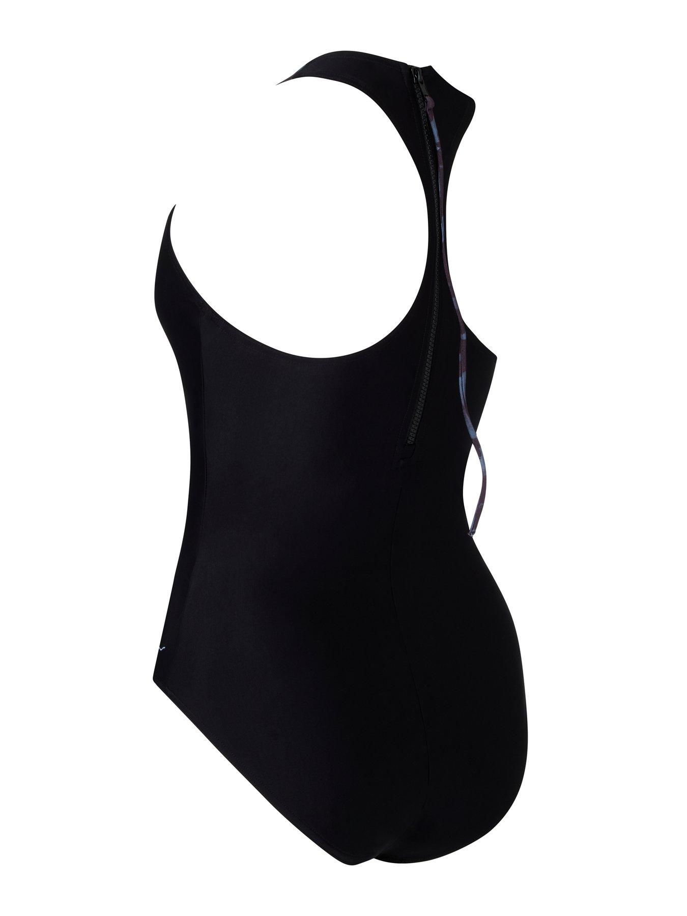 Image 7 of 7 of Zoggs Womens Swim Zipback Swimsuit - Grey