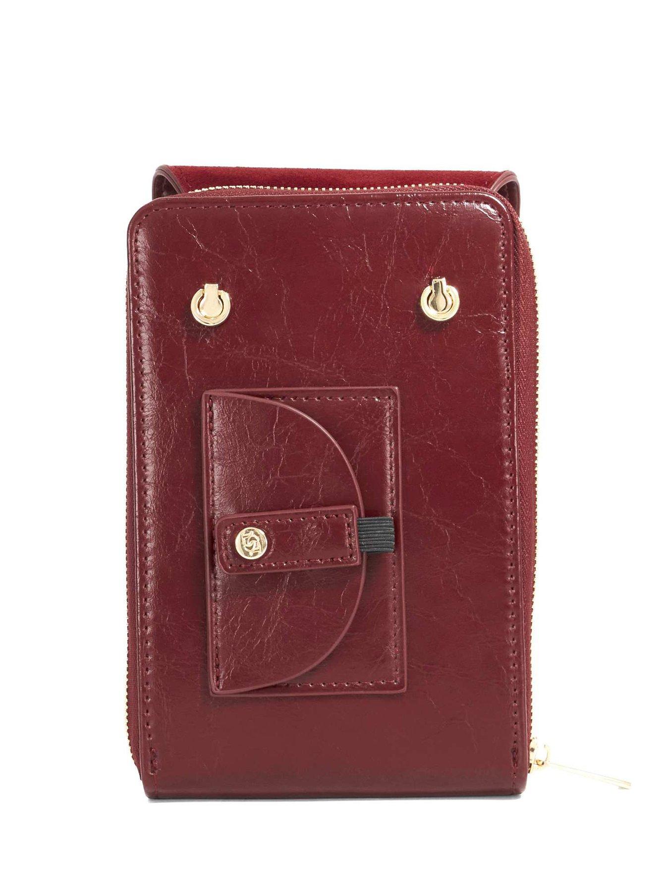  image of dune-london-sunrise-basic-phone-cross-body-dark-red