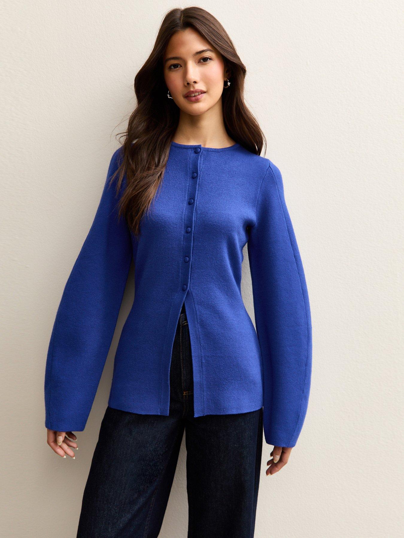 New Look Bright Blue Compact Knit Longline Cardigan