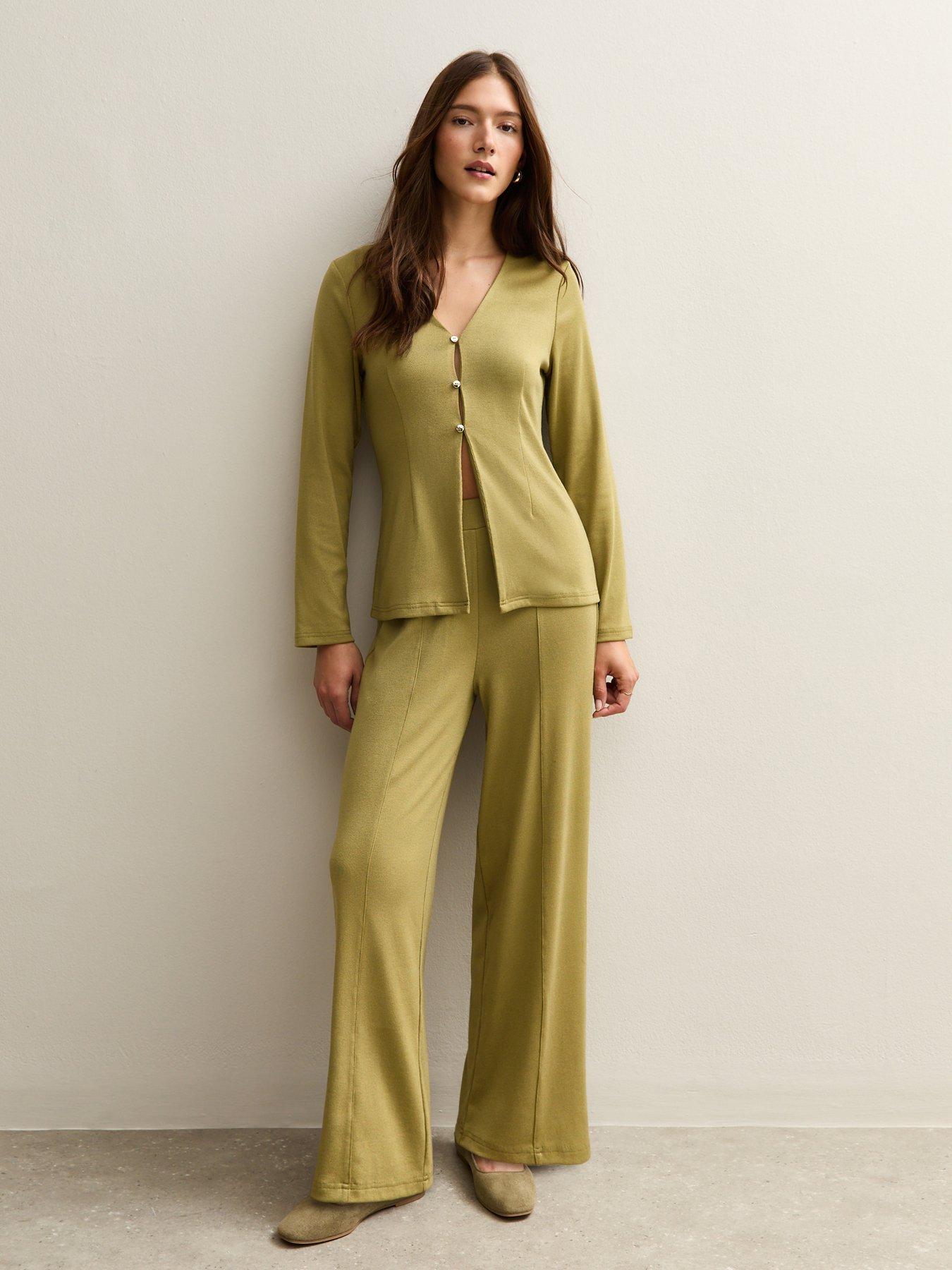 New Look Soft Touch Longline Cardigan - Khaki