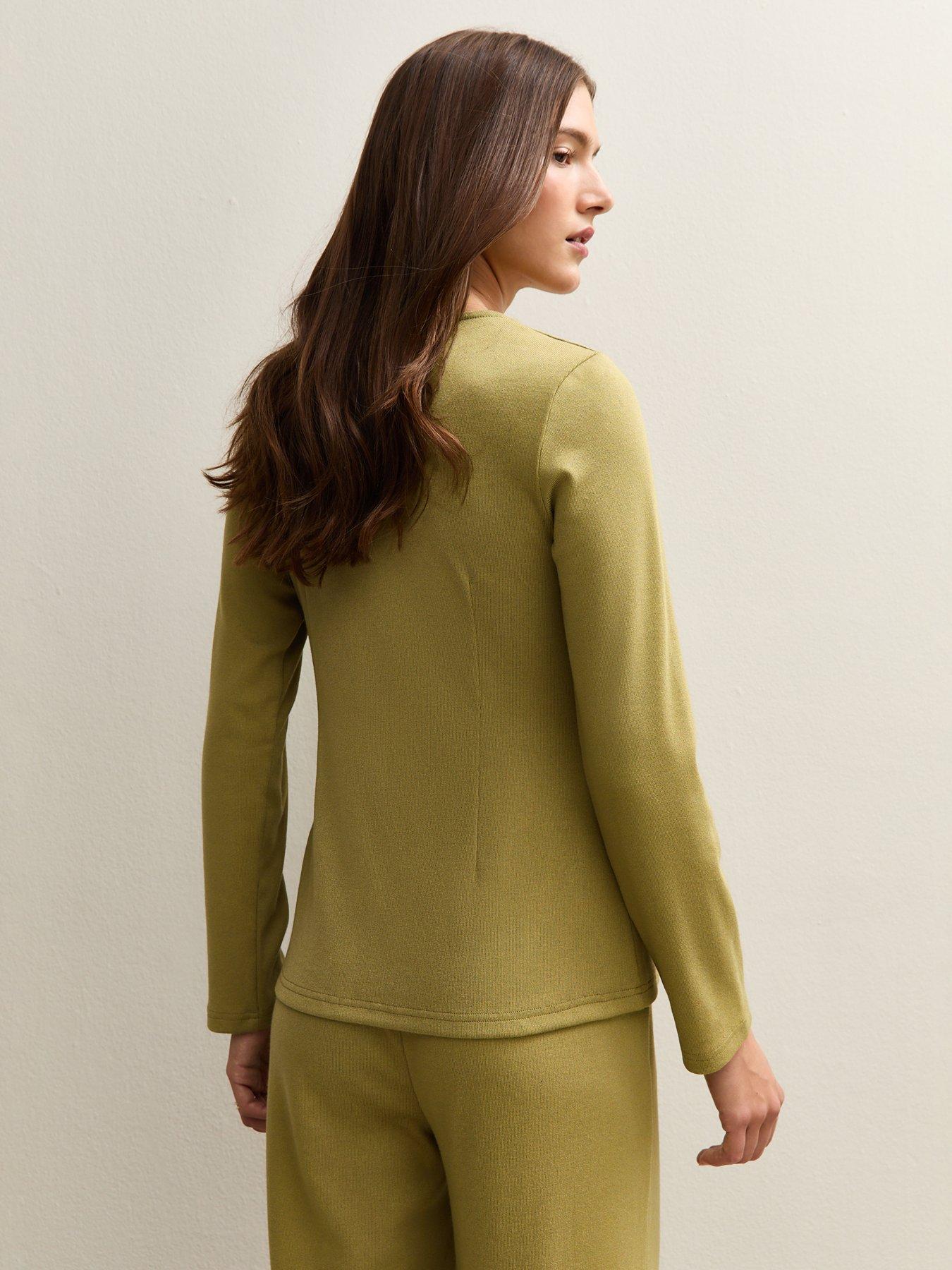  image of new-look-soft-touch-longline-cardigan-khaki