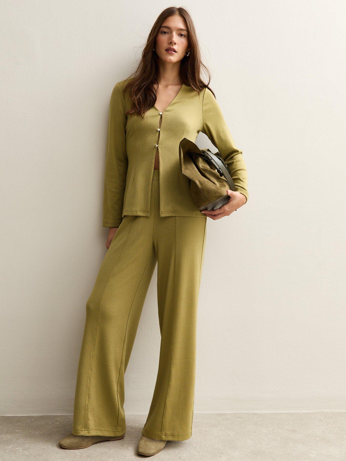  image of new-look-soft-touch-longline-cardigan-khaki