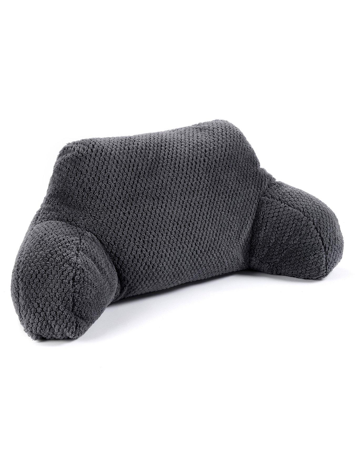  image of the-very-collection-waffle-cuddle-cushion-charcoal