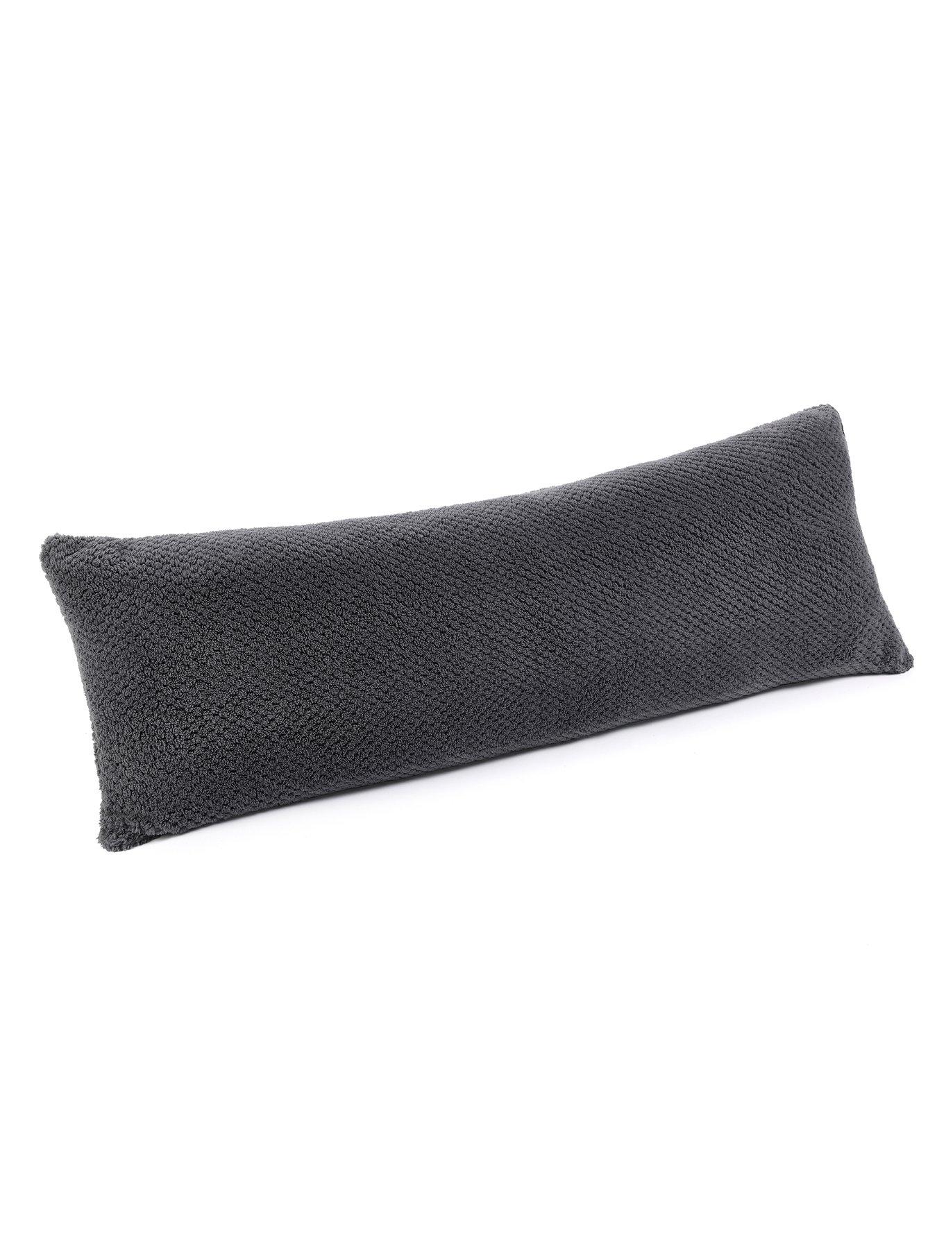  image of very-home-waffle-bolster-pillow-137cm-charcoal