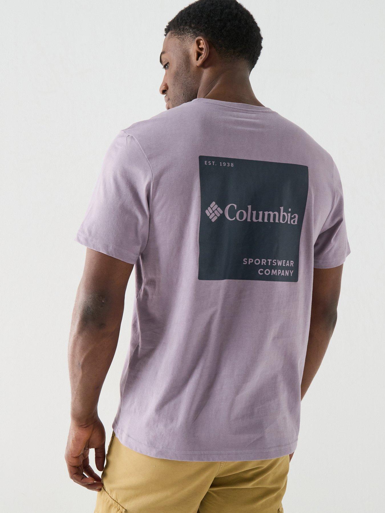 Image 1 of 4 of Columbia Mens Csc Logo Back Tee - Purple