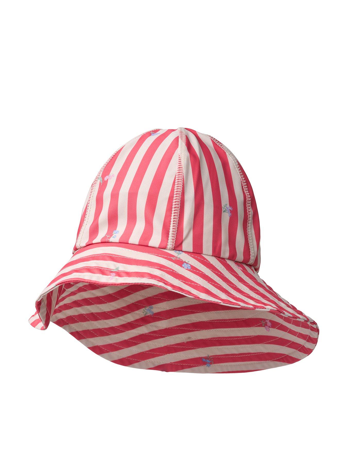 Image 1 of 4 of Wheat Girls Uv Stripe Sunhat - Red