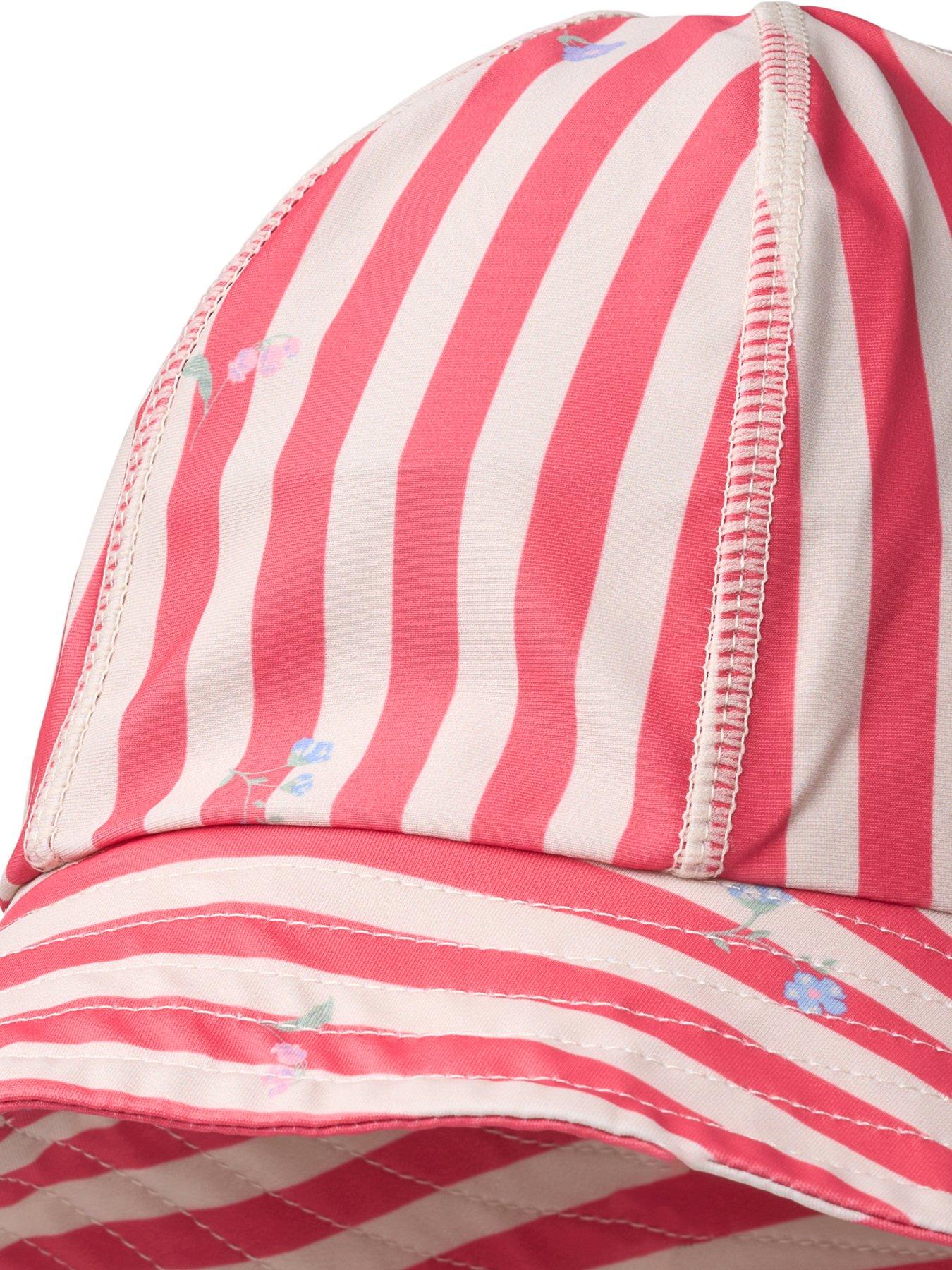 Image 3 of 4 of Wheat Girls Uv Stripe Sunhat - Red
