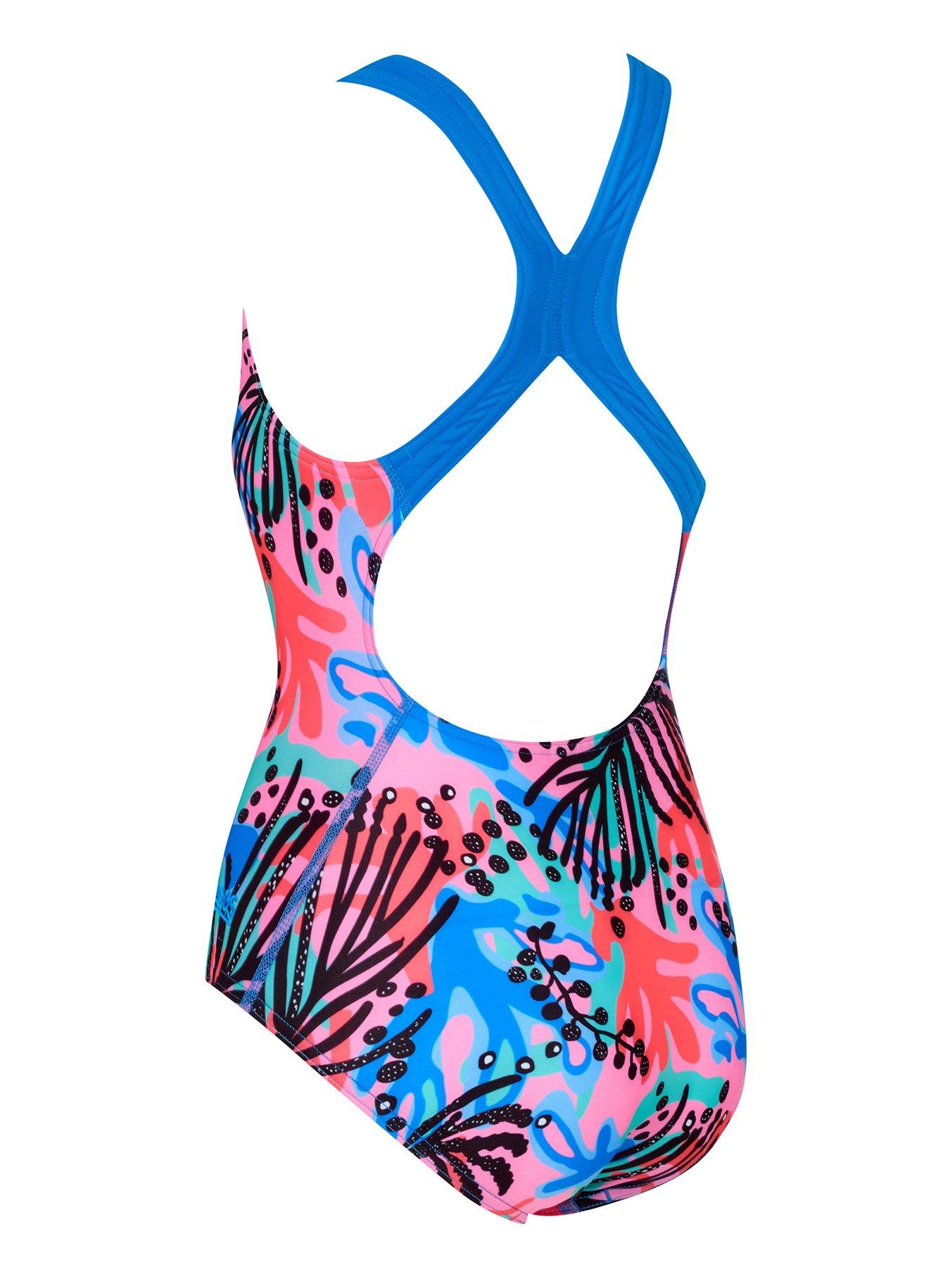 Image 3 of 6 of Zoggs Junior Girls Flyback Swimsuit - Multi