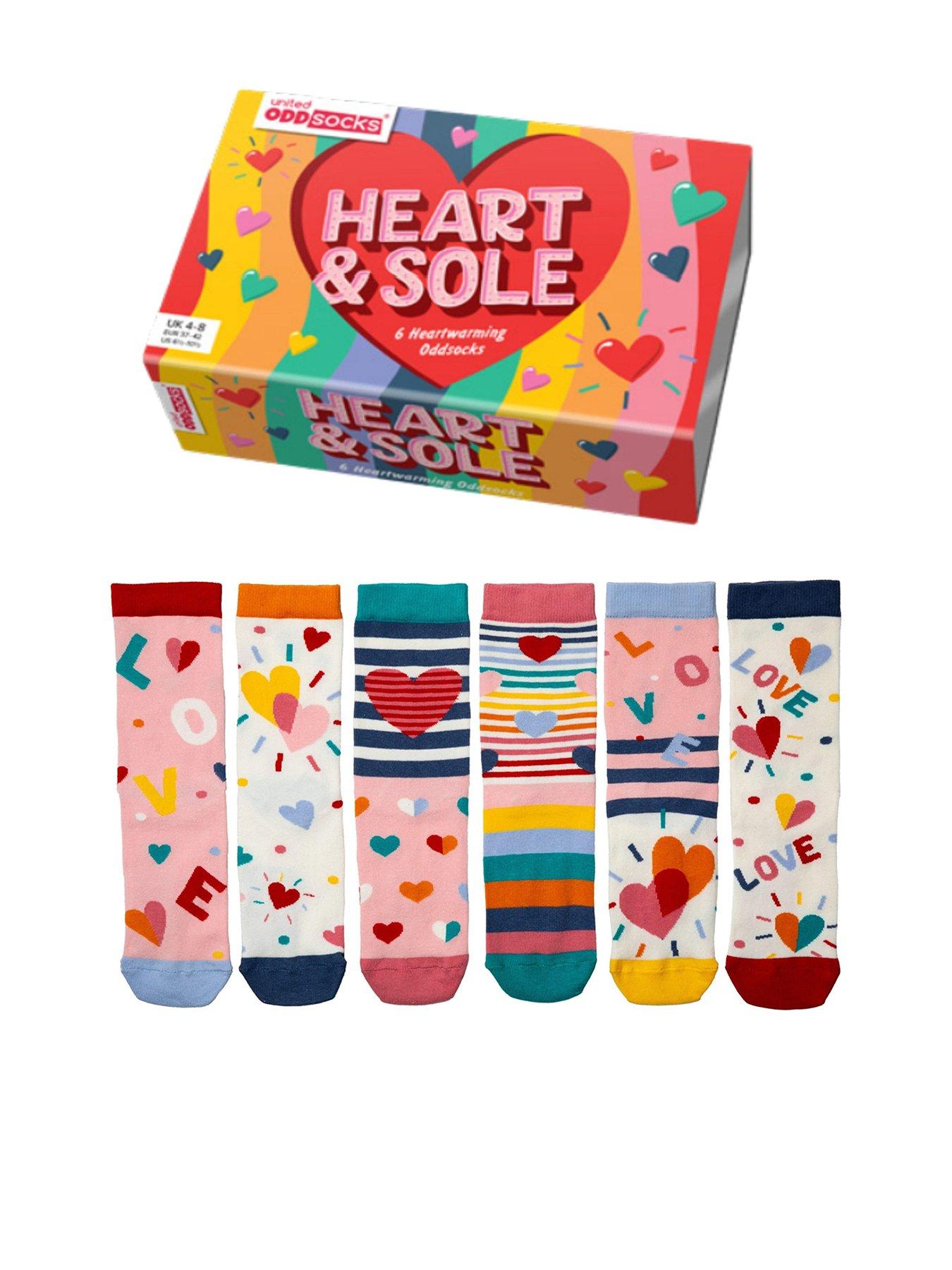 Fulton United Oddsocks- L Heart  &  Sole - Multi