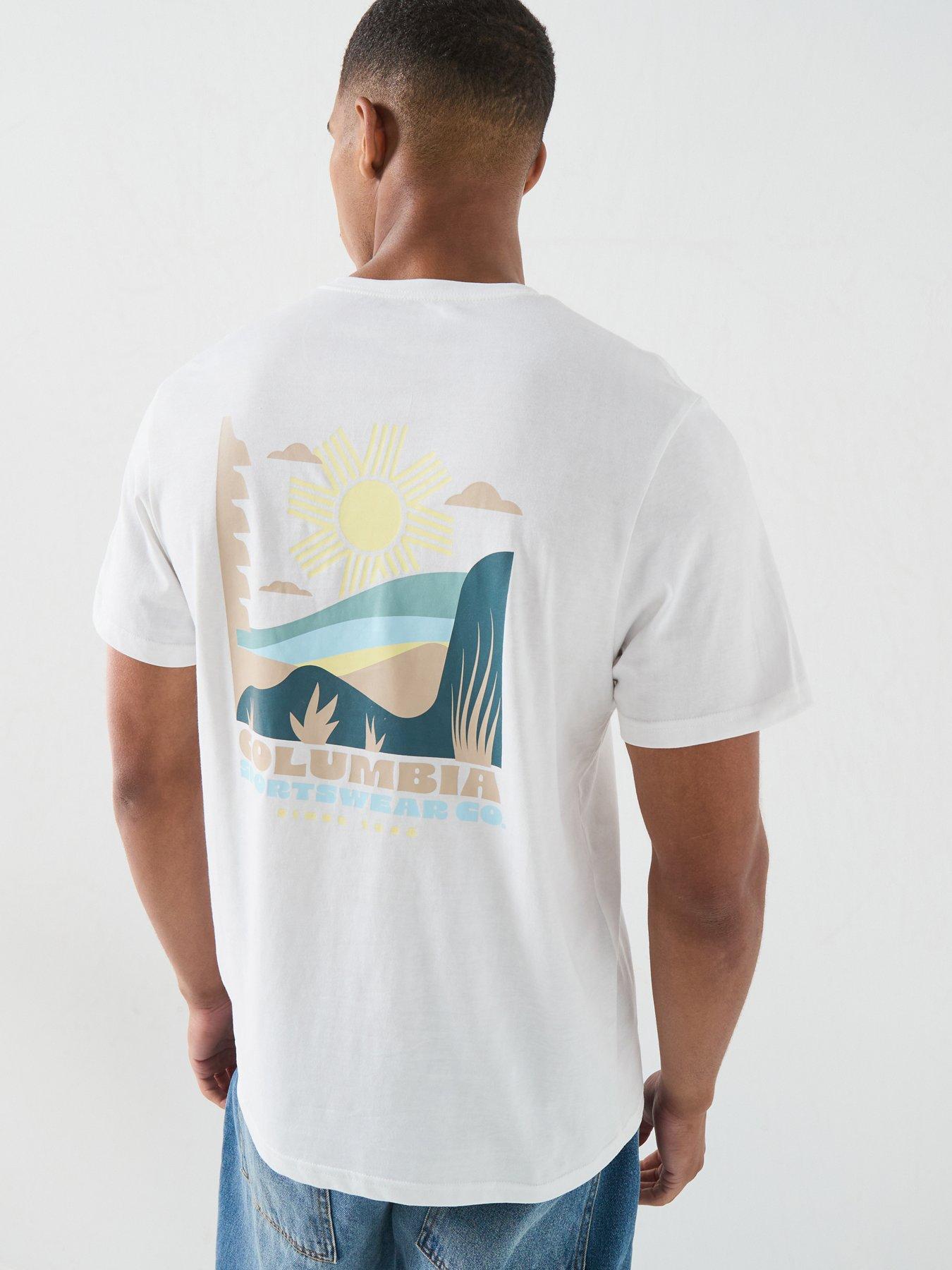 Columbia Mens Csc Outdoor Back Graphic Tee - White