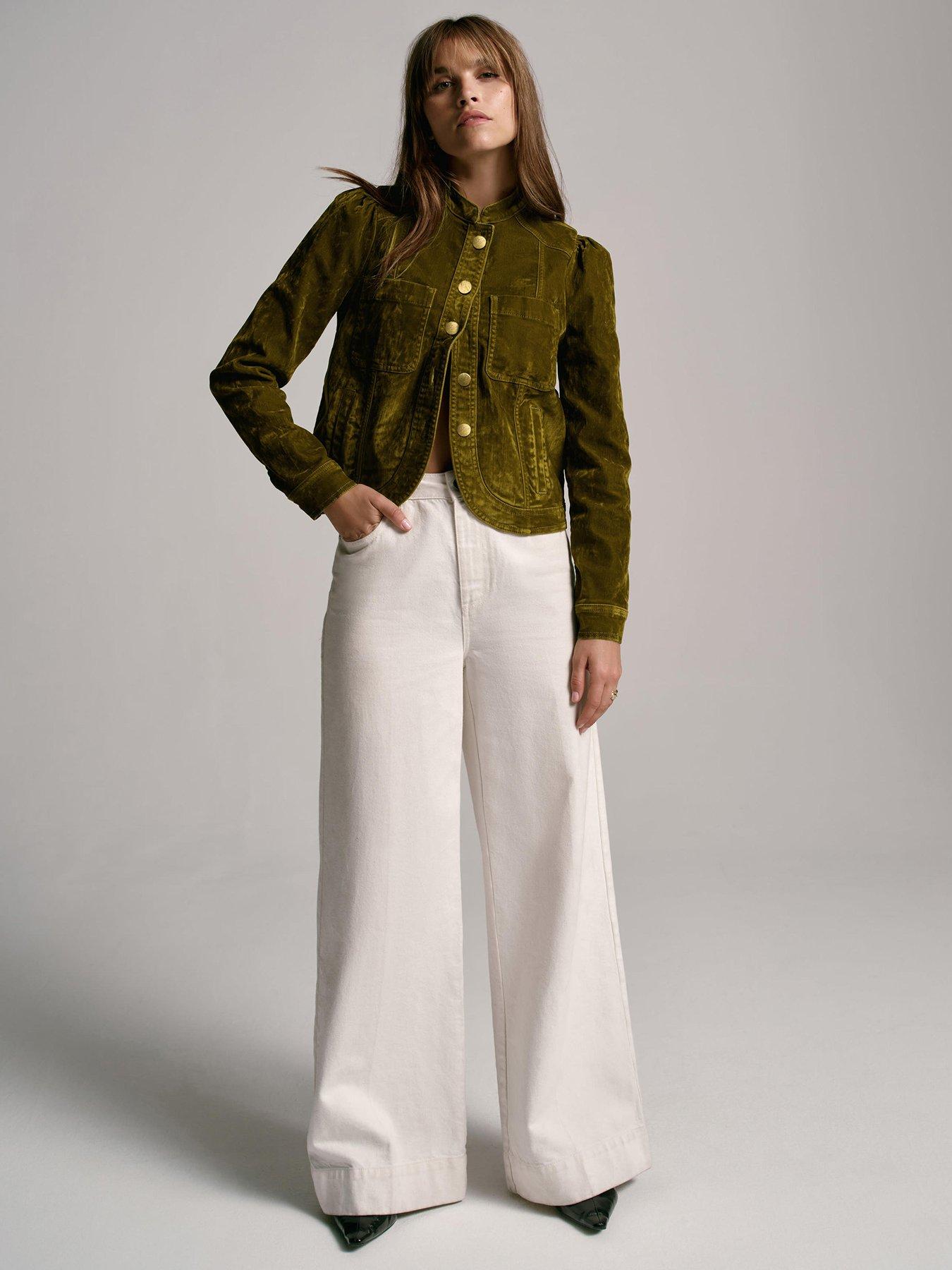  image of mint-velvet-olive-jacket-green