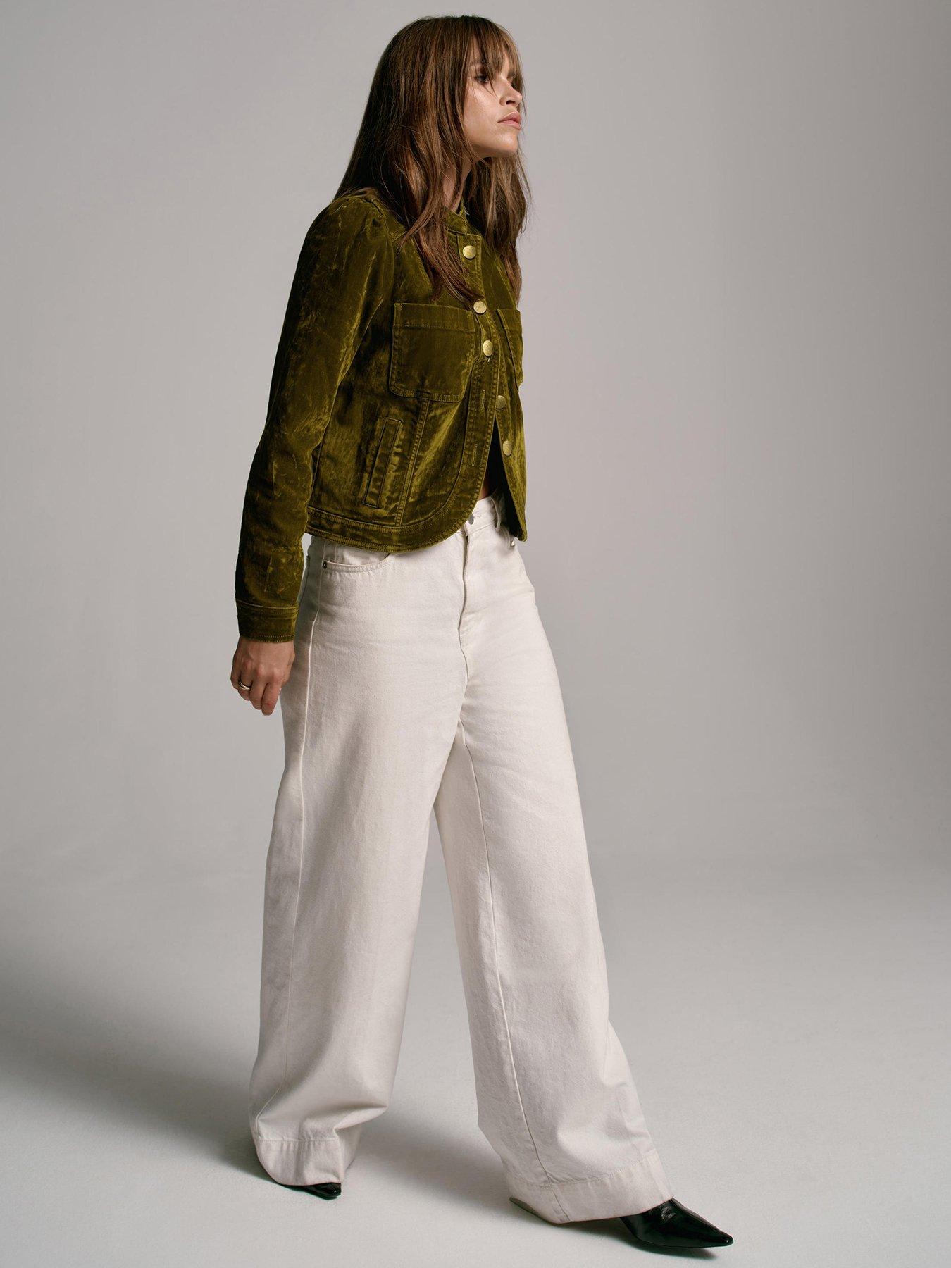  image of mint-velvet-olive-jacket-green