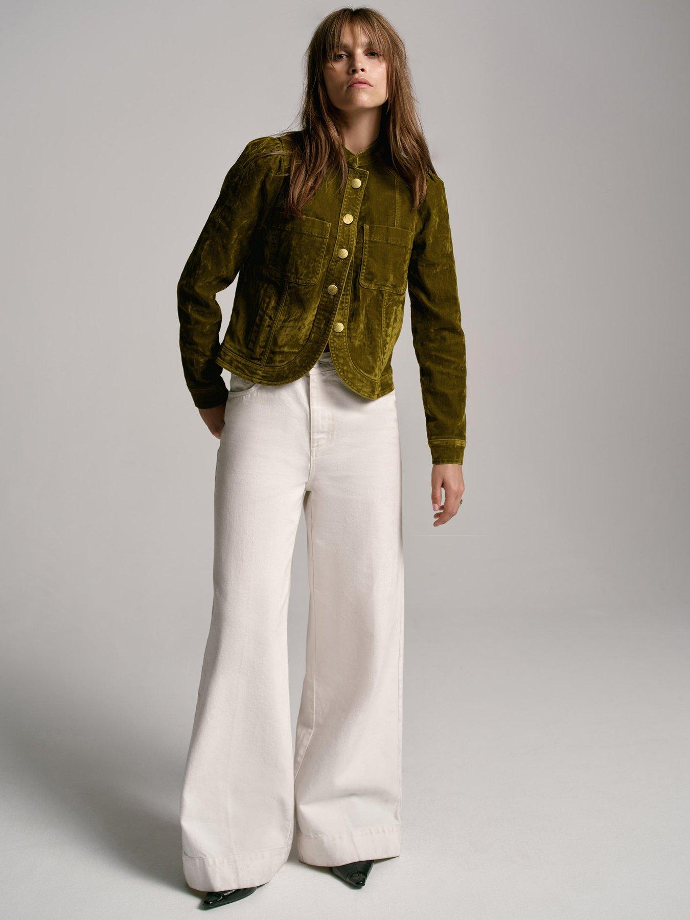  image of mint-velvet-olive-jacket-green