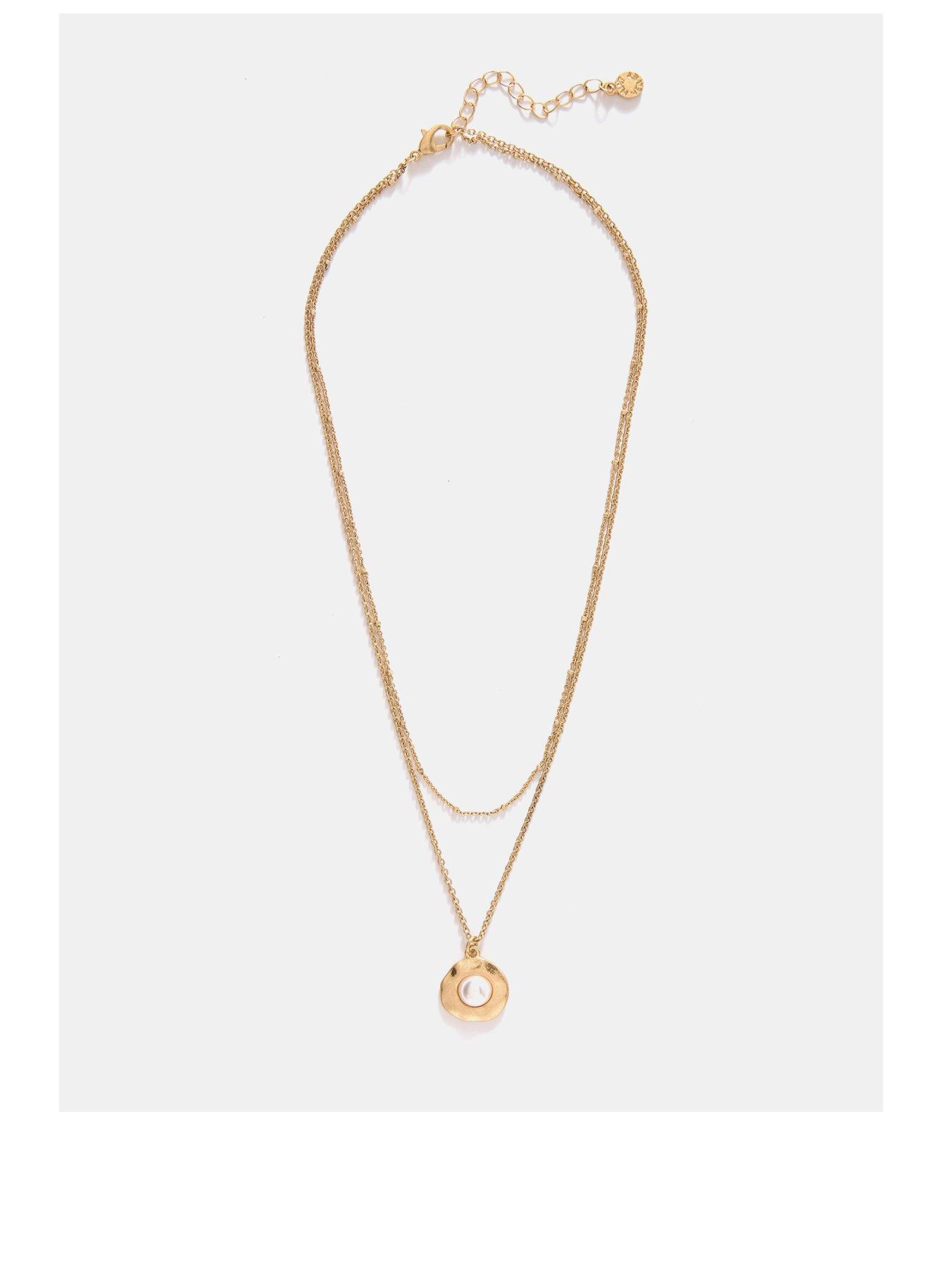 Mint Velvet Tone Worn Layer Necklace - Gold