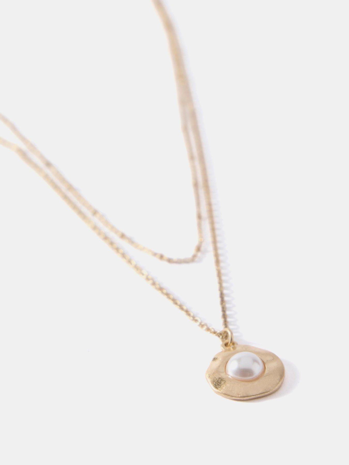  image of mint-velvet-tone-worn-layer-necklace-gold