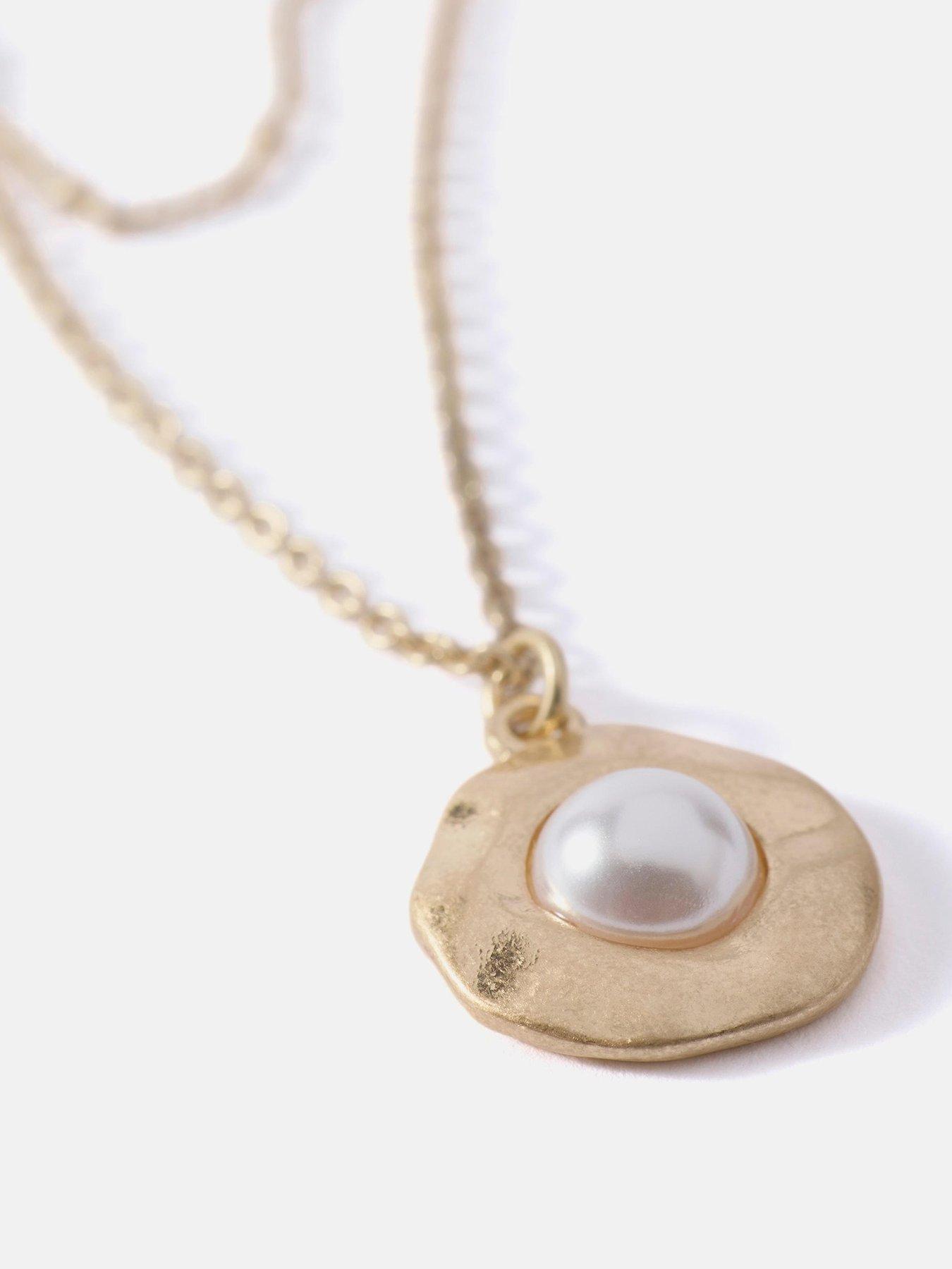  image of mint-velvet-tone-worn-layer-necklace-gold