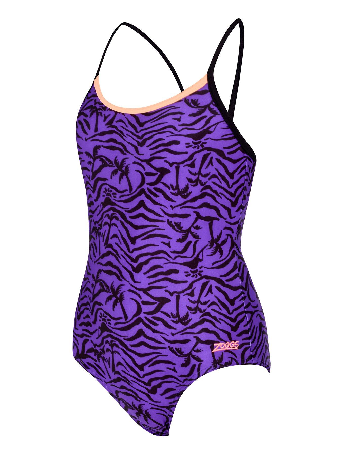  image of zoggs-junior-girls-sprintback-swimsuit-multi