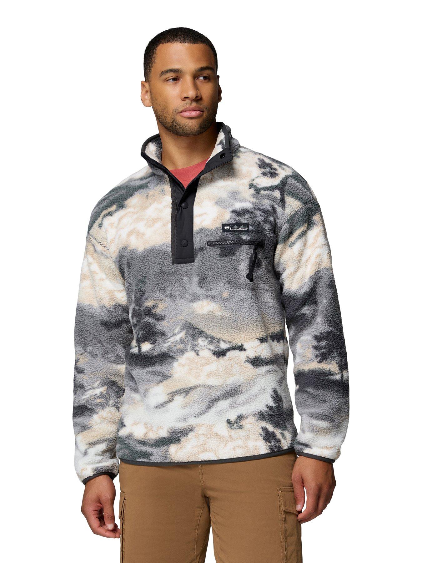 Image 1 of 5 of Columbia Mens Helvetia Ii Printed Half Snap Fleece - Grey