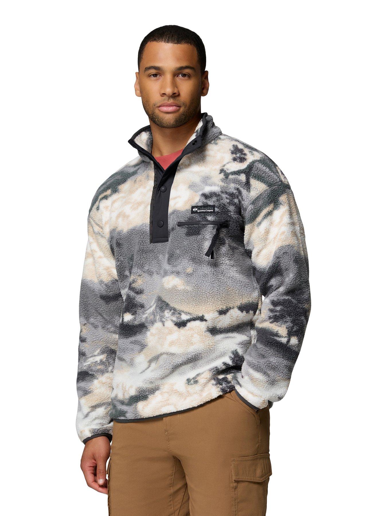 Image 4 of 5 of Columbia Mens Helvetia Ii Printed Half Snap Fleece - Grey