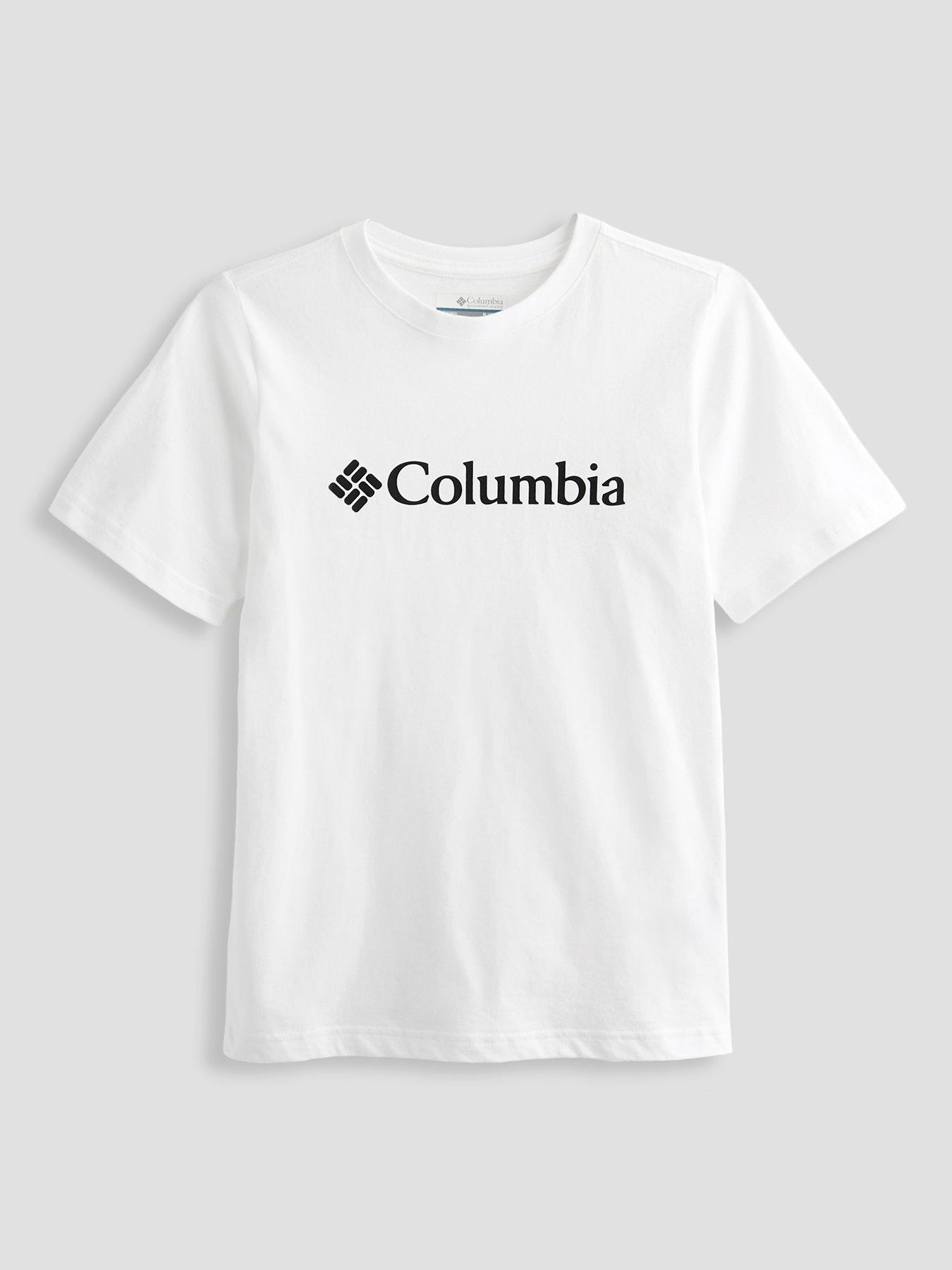 Image 1 of 4 of Columbia Junior Boys Valley Creek Ii Graphic T-shirt - White