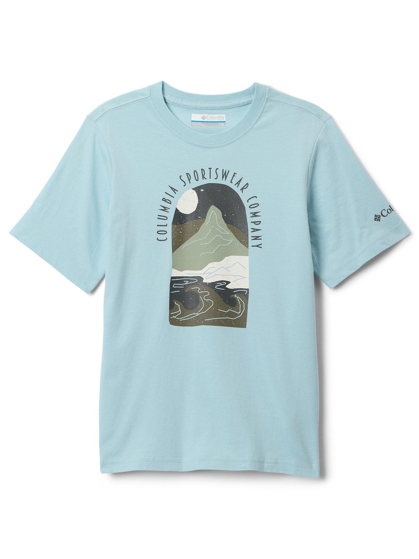 Columbia Junior Boys Valley Creek II Graphic T-Shirt - Blue