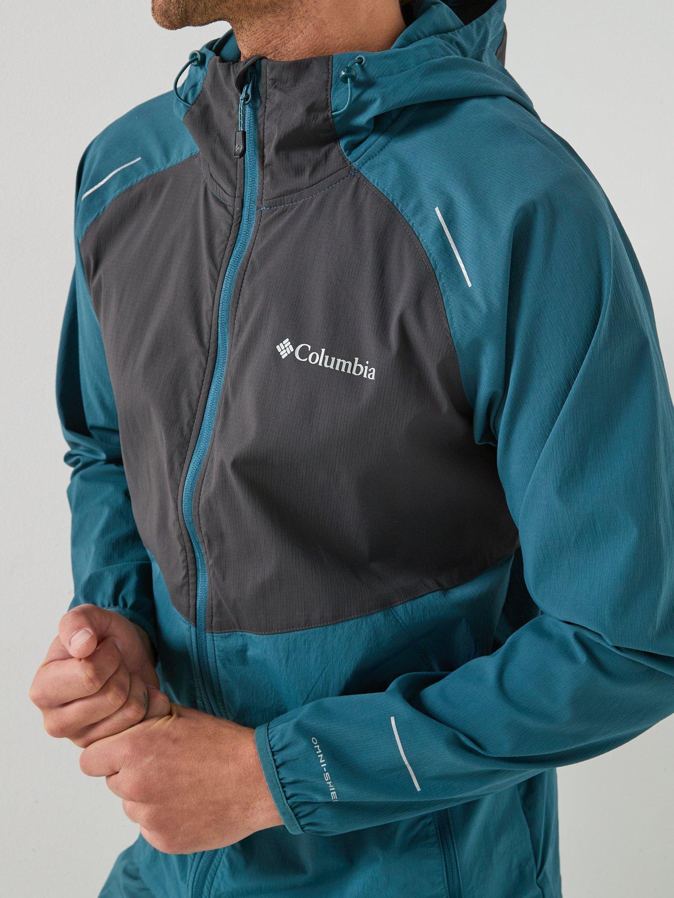 Image 4 of 6 of Columbia Mens Tech Ii Wind Full Zip Jacket - Blue