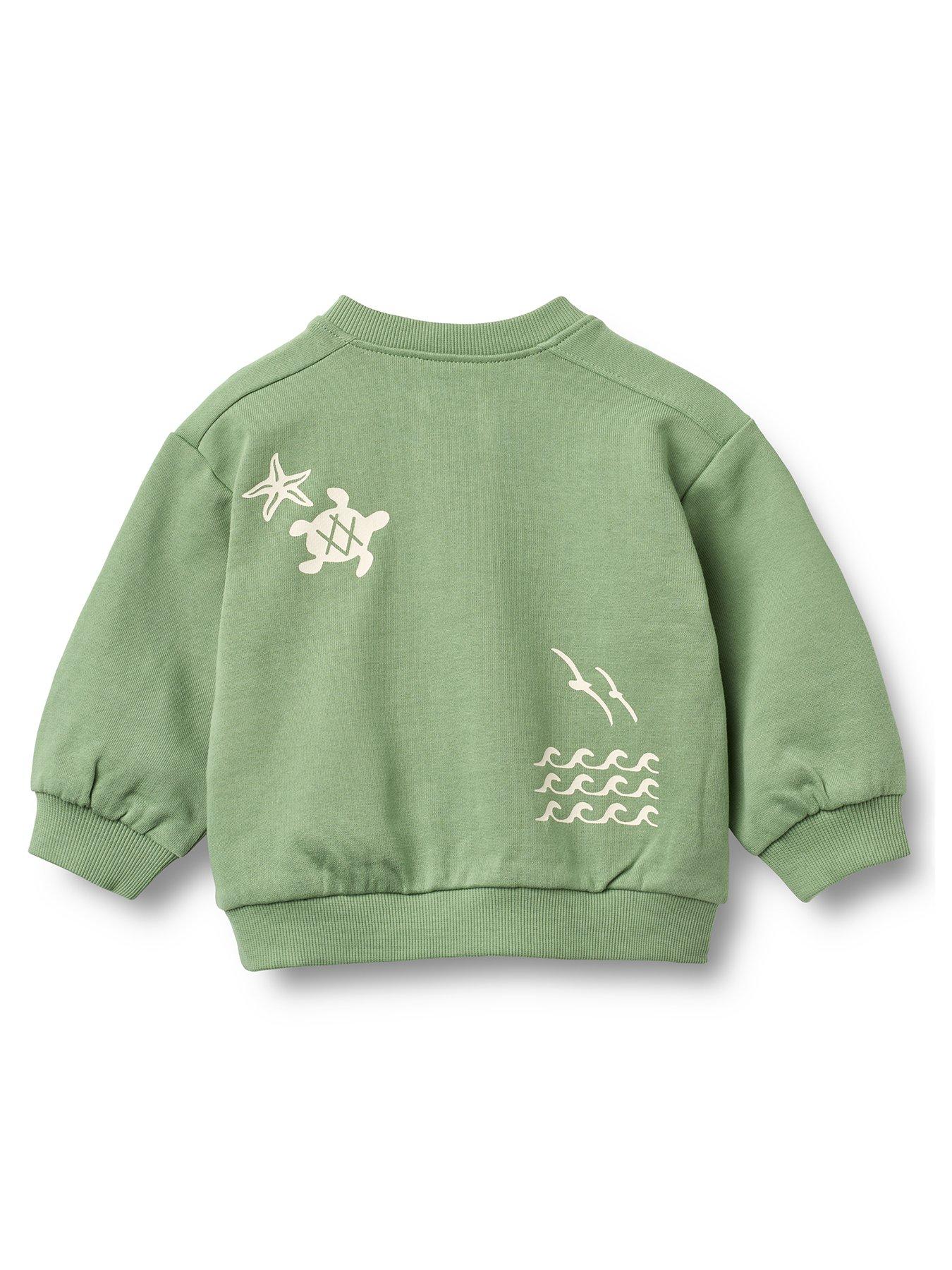 Image 2 of 3 of Wheat Baby Boys Sibling Co-ord Sweat - Green