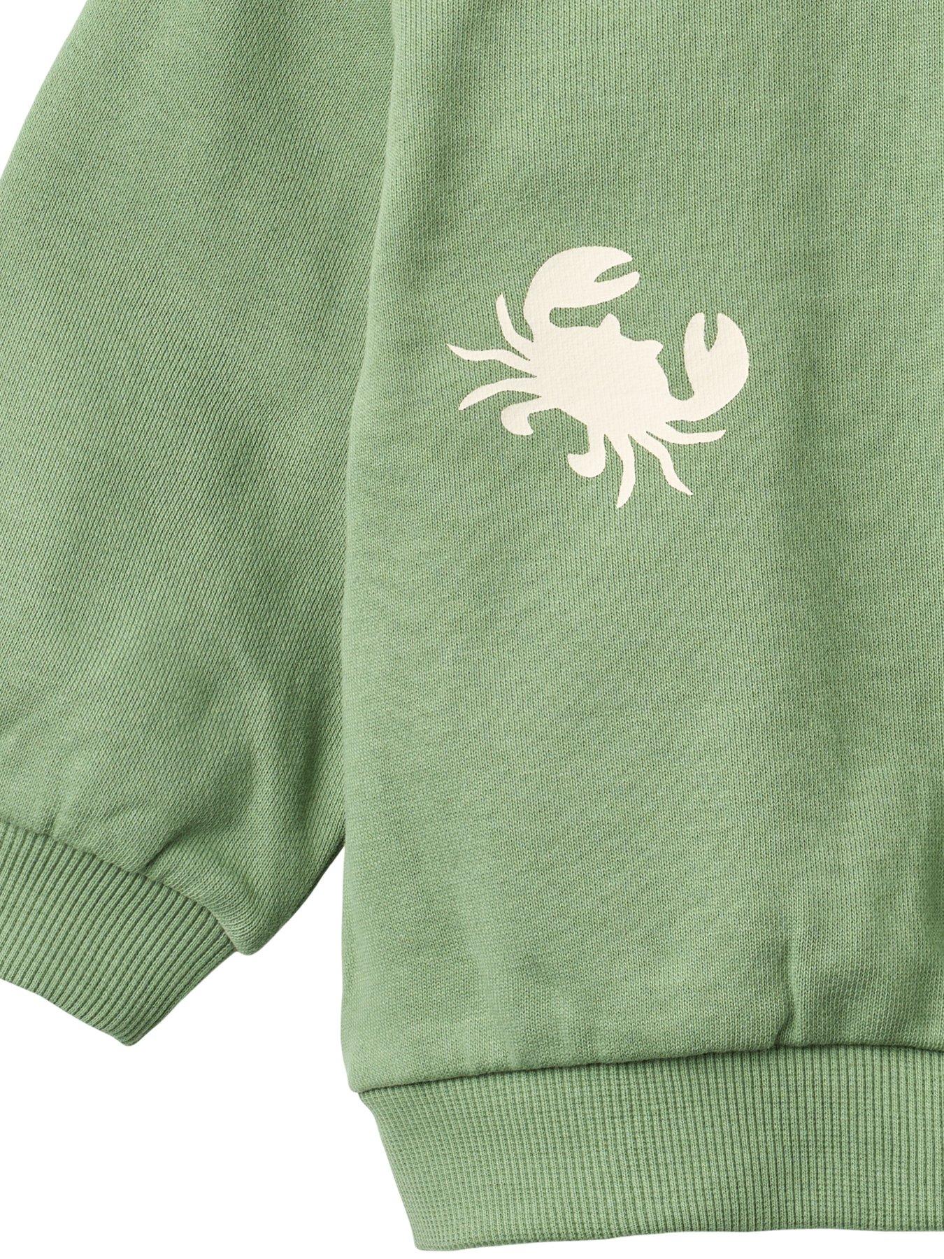Image 3 of 3 of Wheat Baby Boys Sibling Co-ord Sweat - Green
